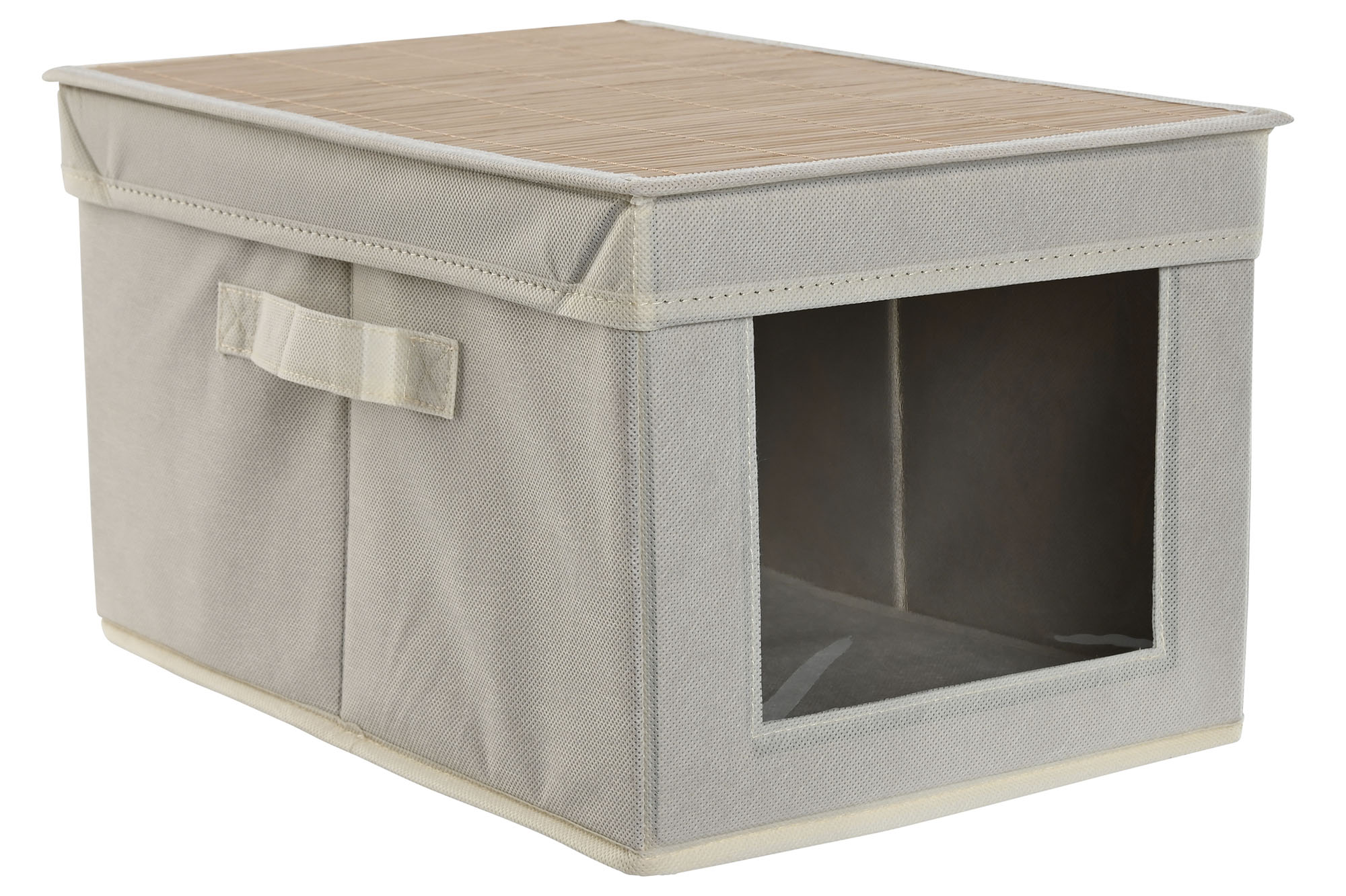 CAJA BAMBU TELA 25X38X21 NATURAL 3