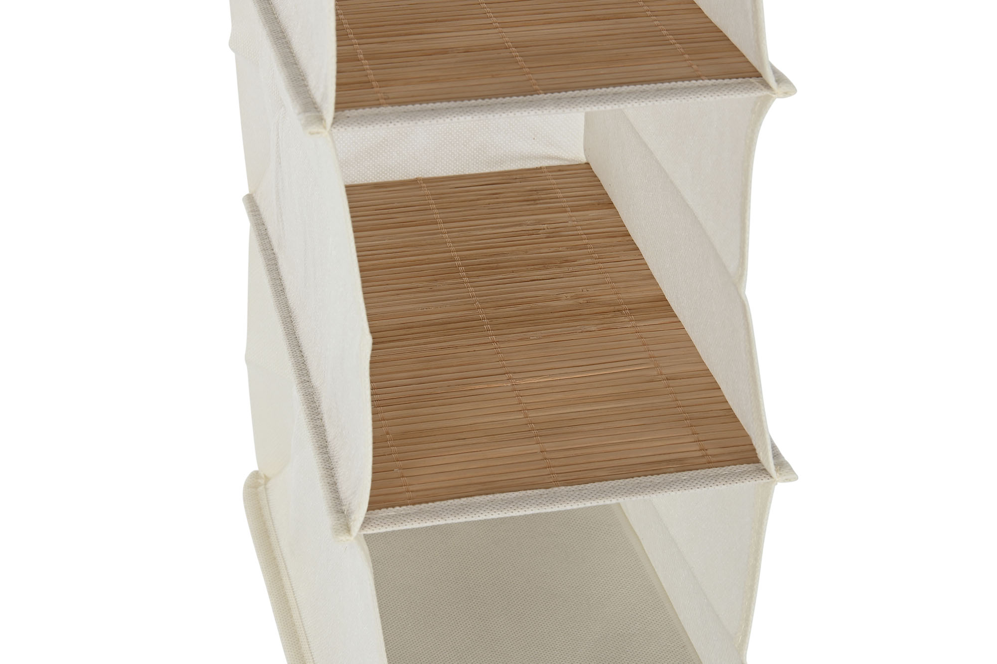 ORGANIZADOR BAMBU TELA 15X30X84 COLGANTE NATURAL 2