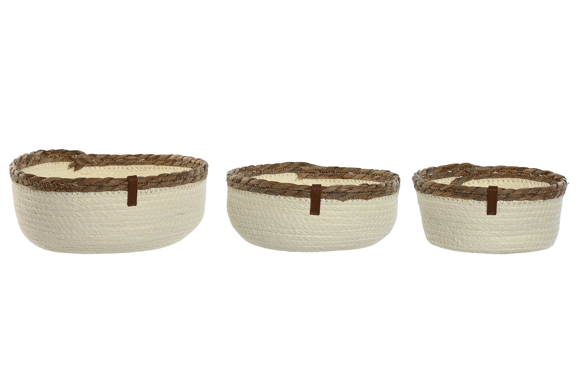 CESTA FIBRA PU 26X26X11 CREMA