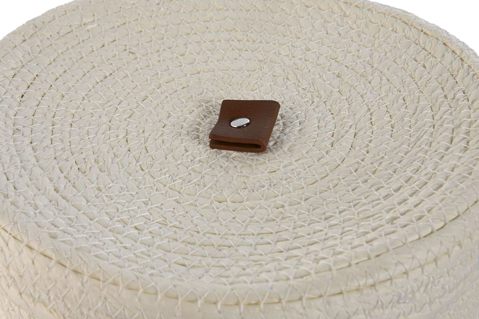 CESTA FIBRA PU 25X25X17 CREMA 3