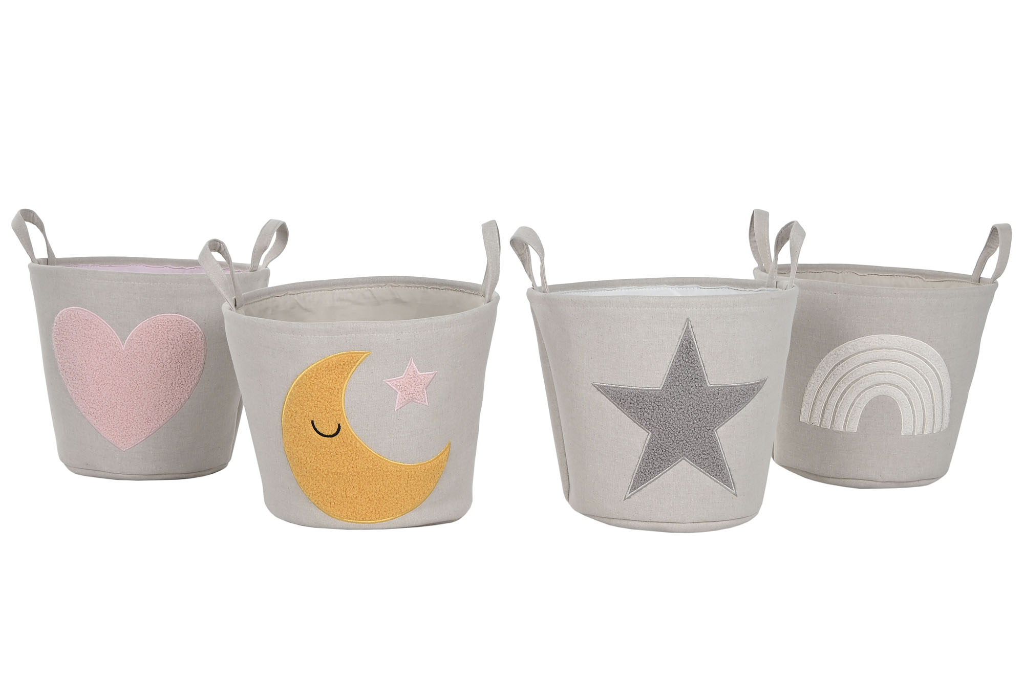 CESTA POLIESTER 36X36X40CM CORAZON 4