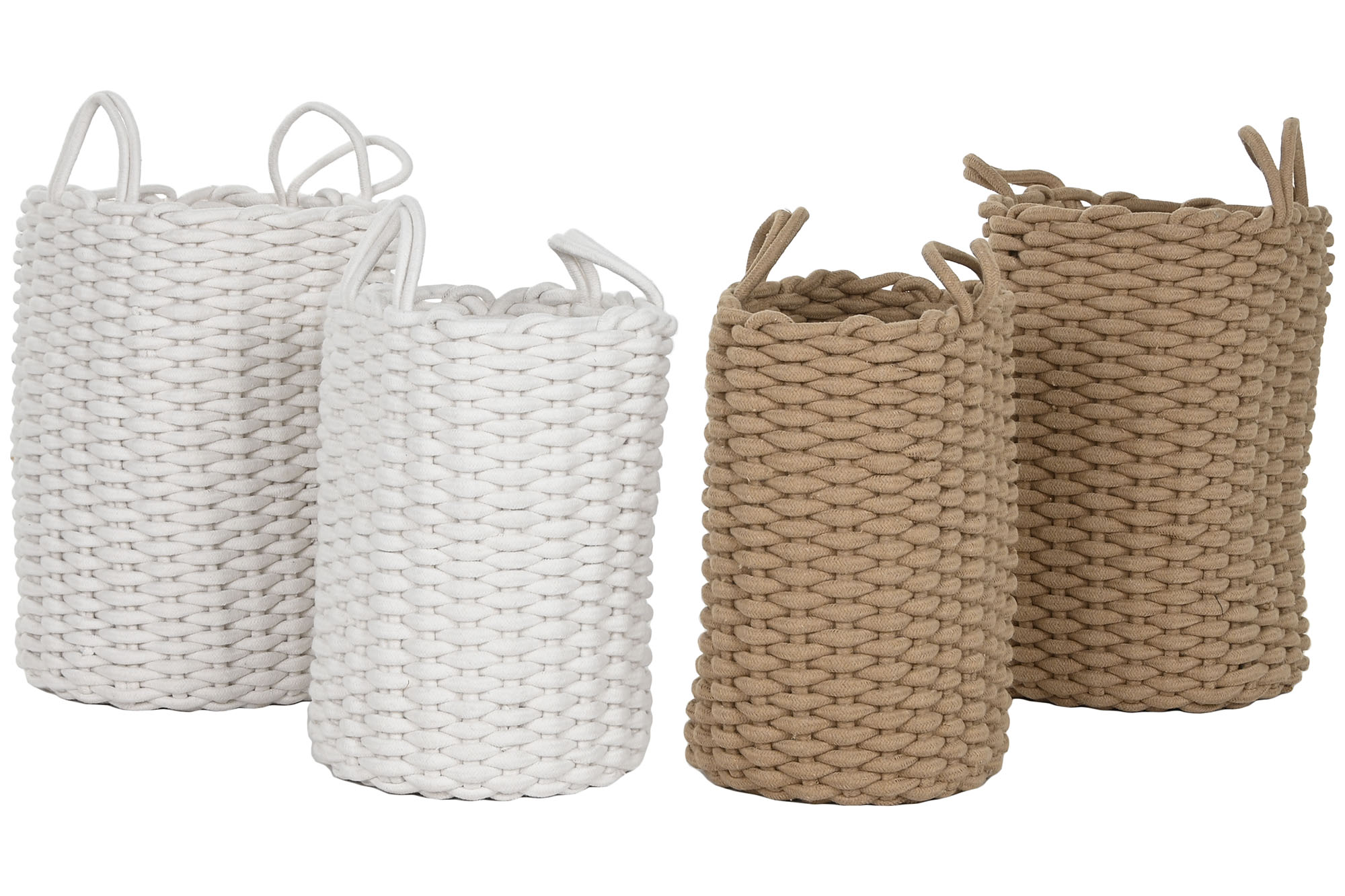 CESTA CUERDA 24X24X36CM MARRON 4
