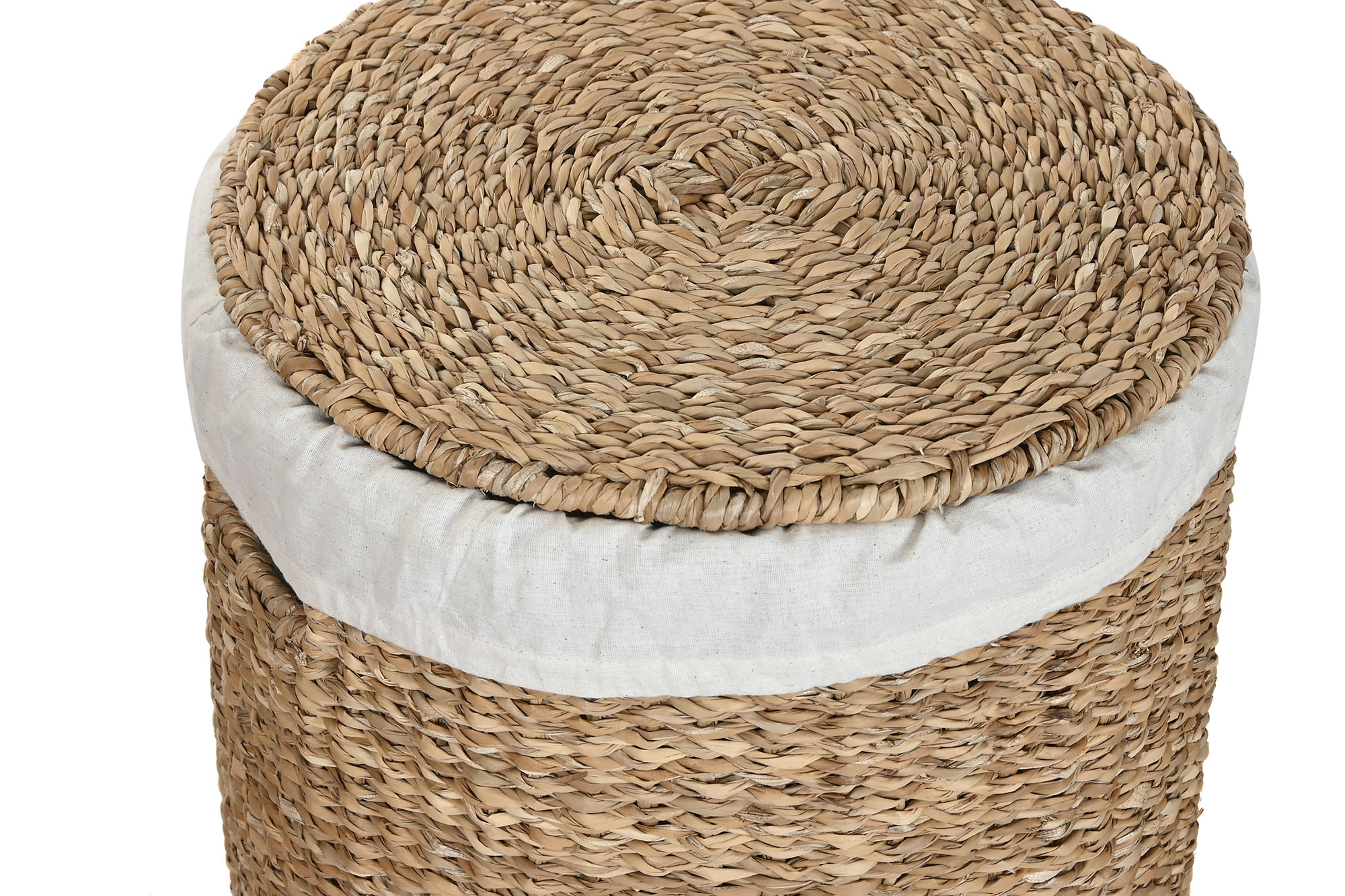 CESTA SEAGRASS ALGODON 38X38X48 NATURAL 2
