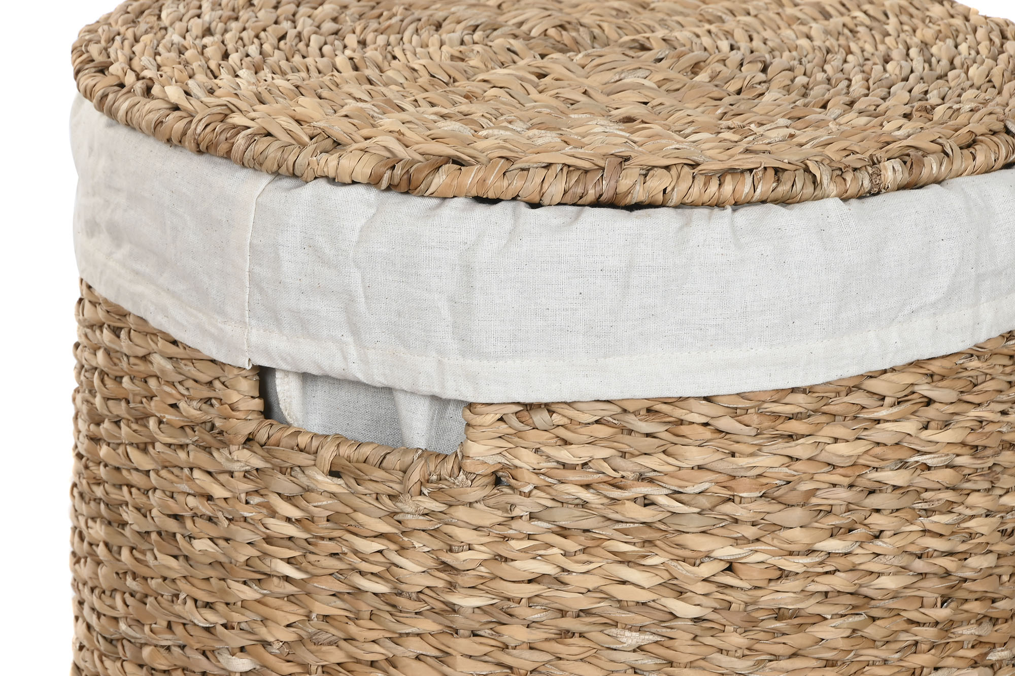 CESTA SEAGRASS ALGODON 38X38X48 NATURAL 4
