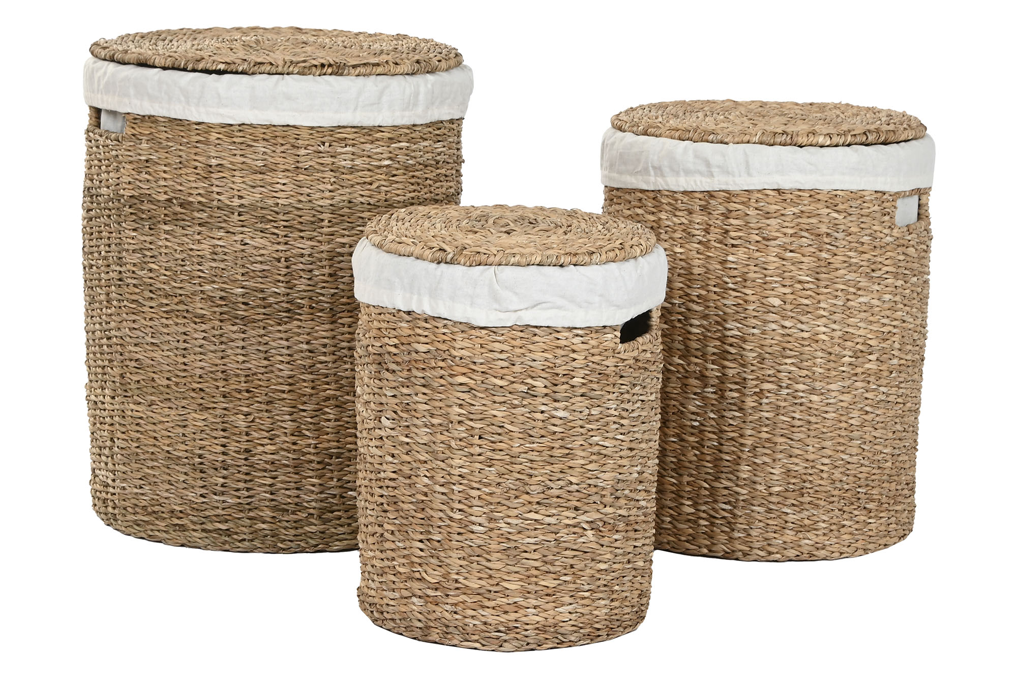 CESTA SEAGRASS ALGODON 30X30X40 NATURAL 5