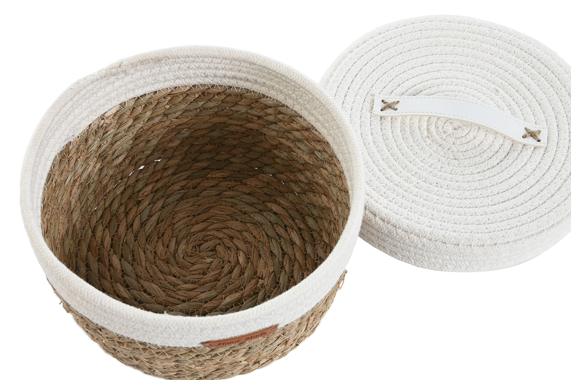CESTA FIBRA ALGODON 32X32X16CM NATURAL 3