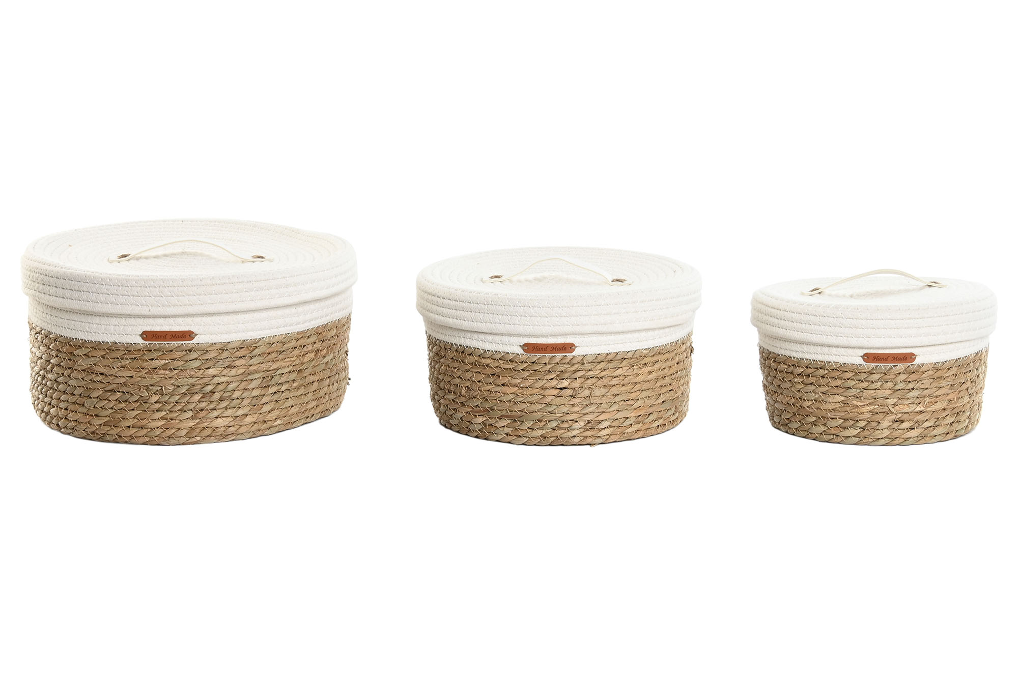CESTA FIBRA ALGODON 22X22X12CM NATURAL