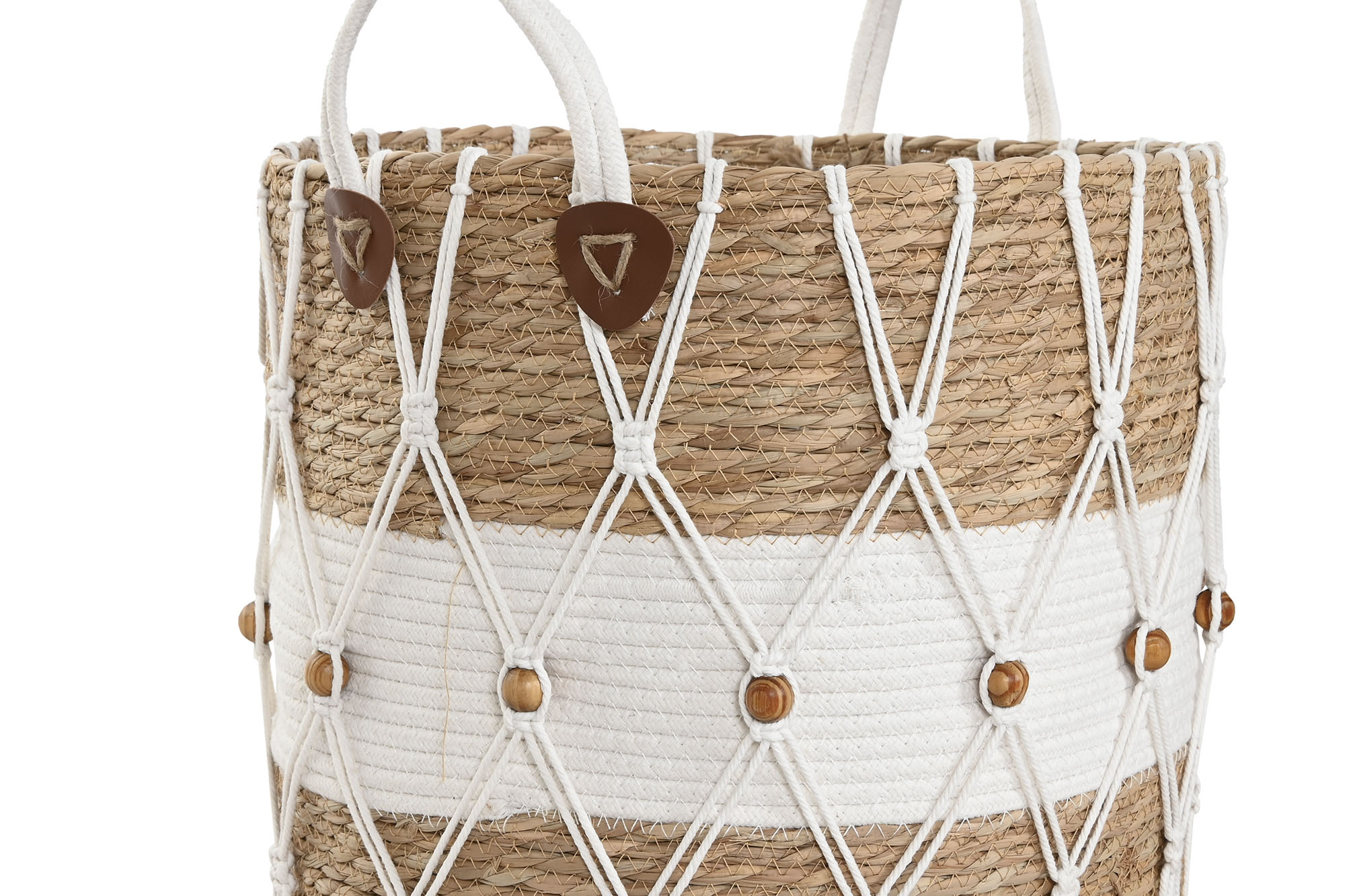 CESTA  FIBRA CUERDA 38X38X46 NATURAL 2