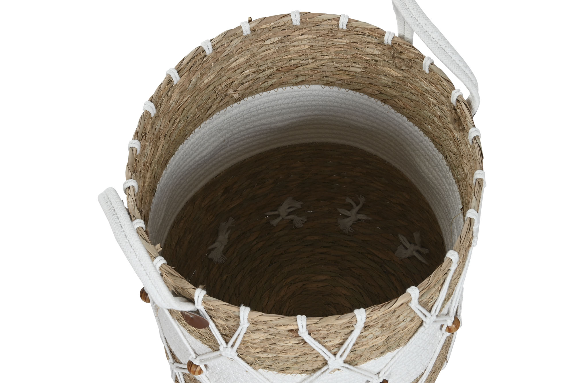 CESTA  FIBRA CUERDA 38X38X46 NATURAL 3