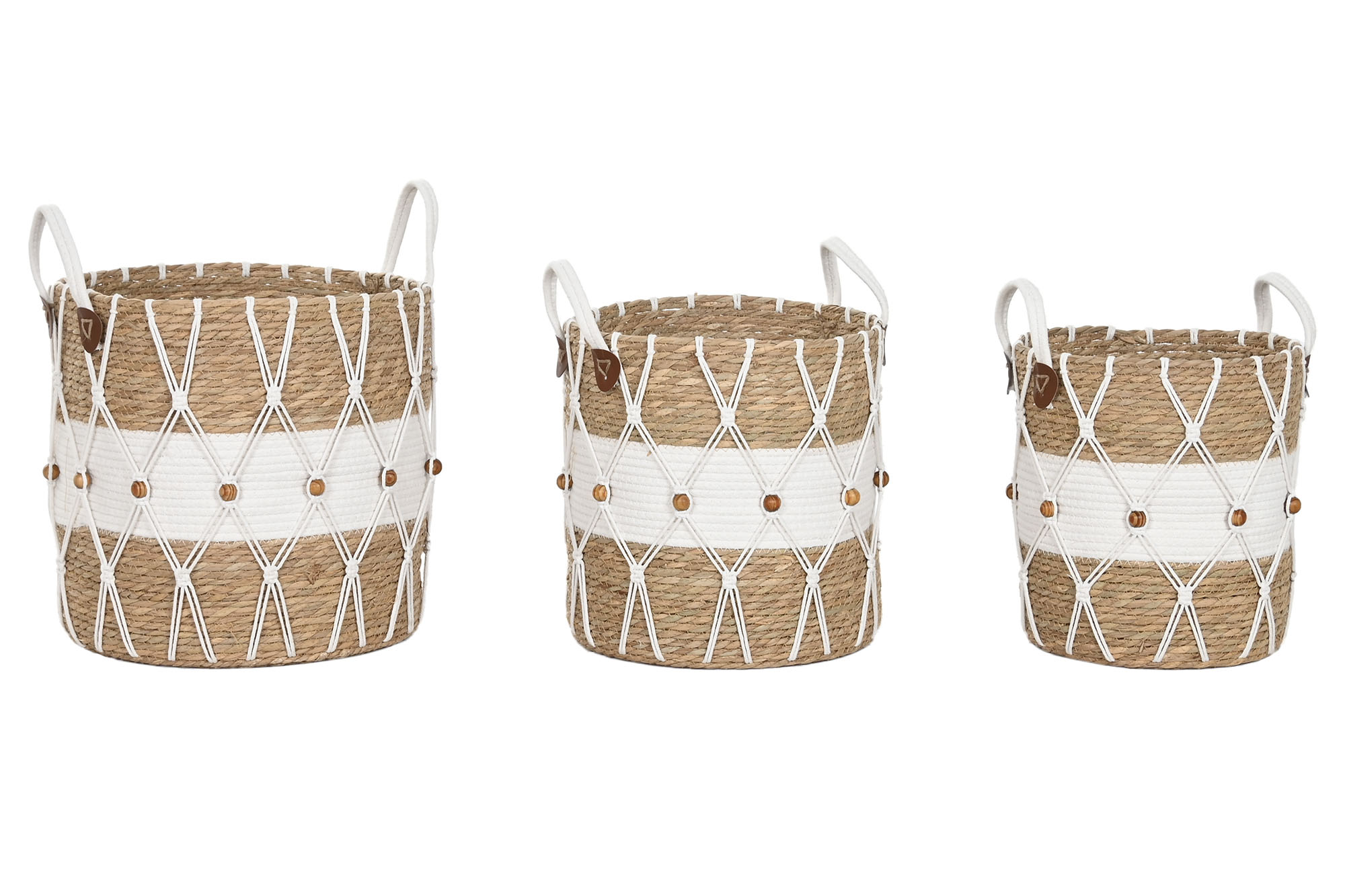 CESTA  FIBRA CUERDA 33X33X34  NATURAL