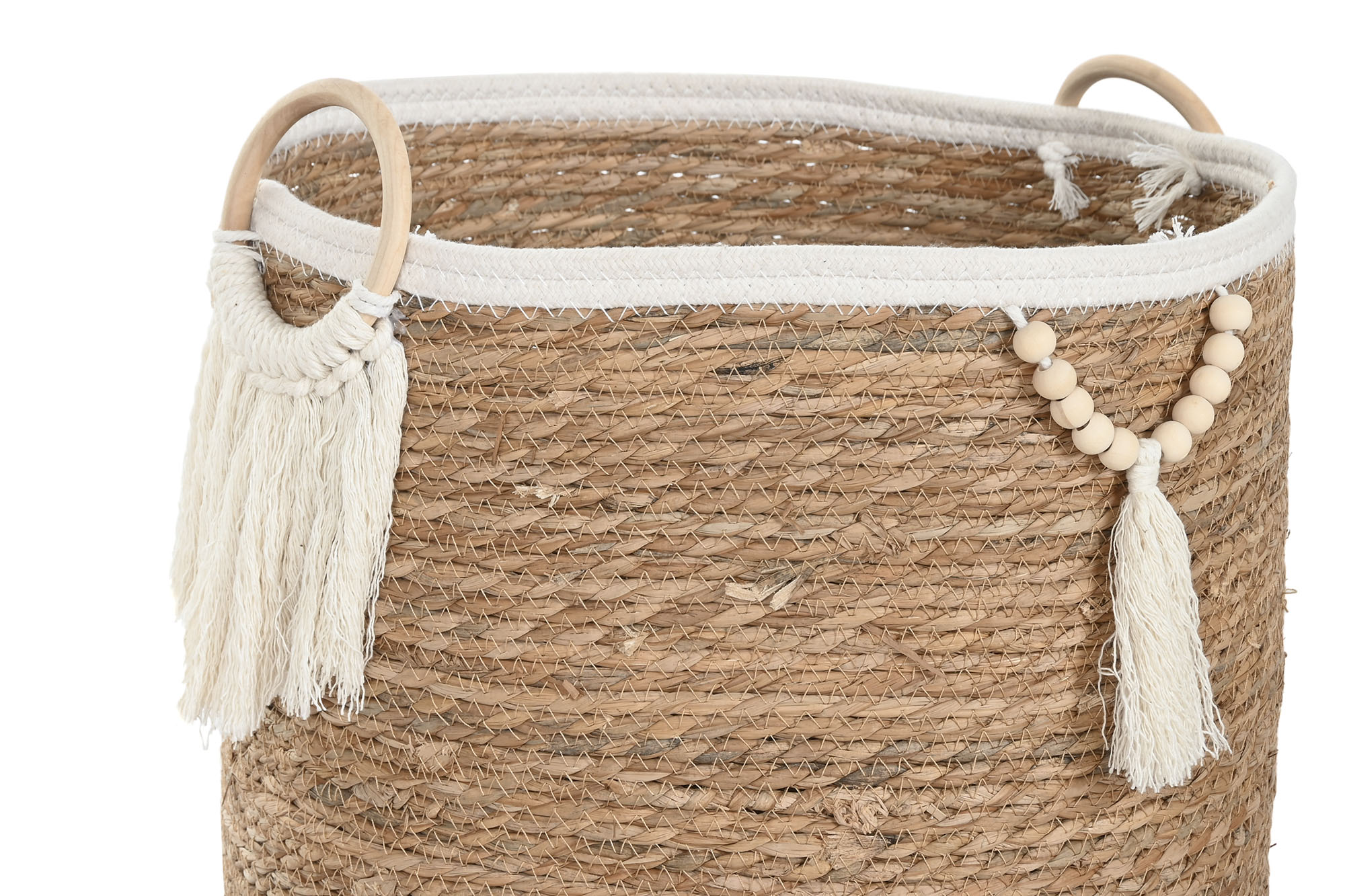 CESTA FIBRA CUERDA 38X38X41 NATURAL 2