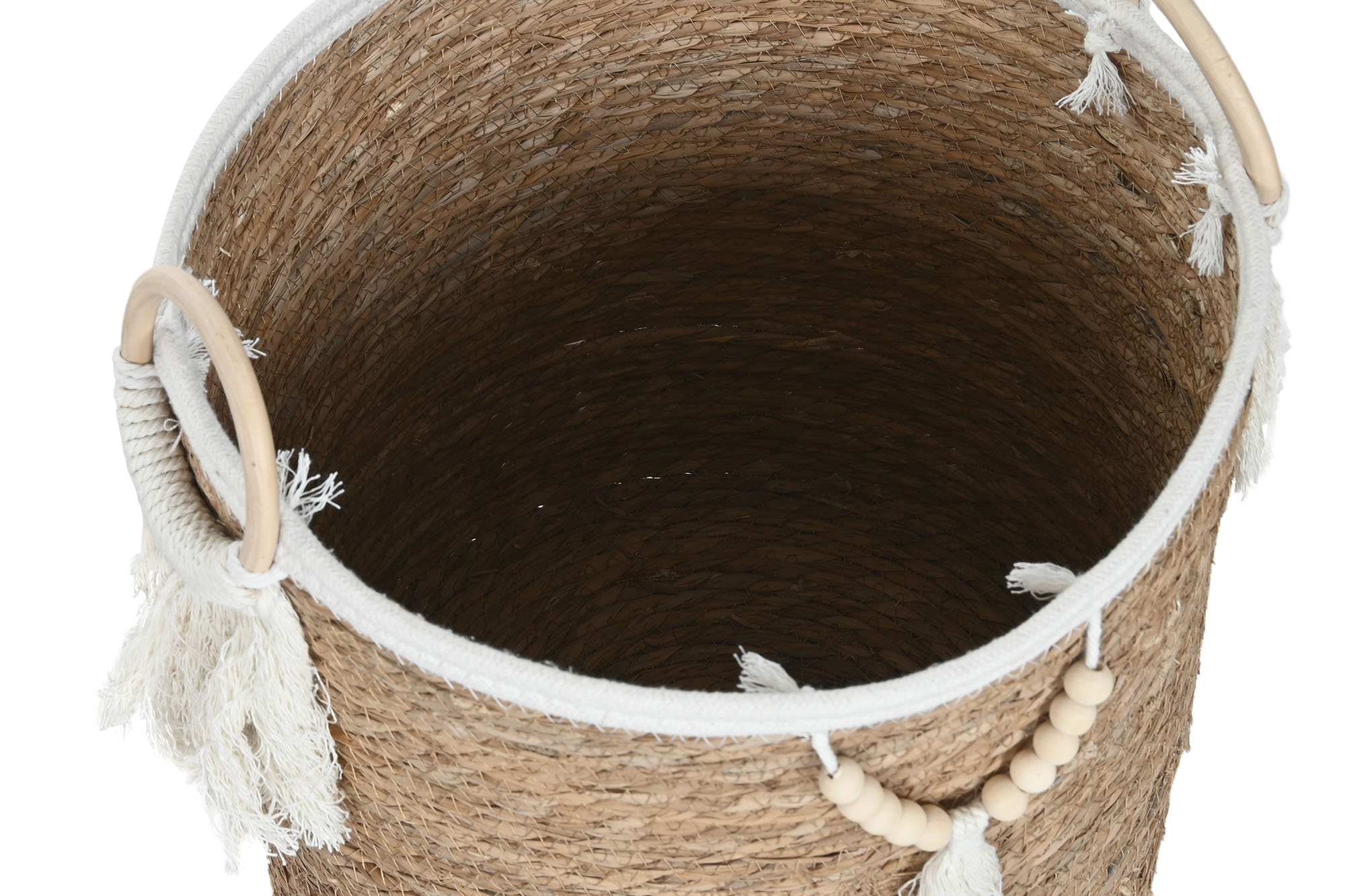 CESTA FIBRA CUERDA 38X38X41 NATURAL 3