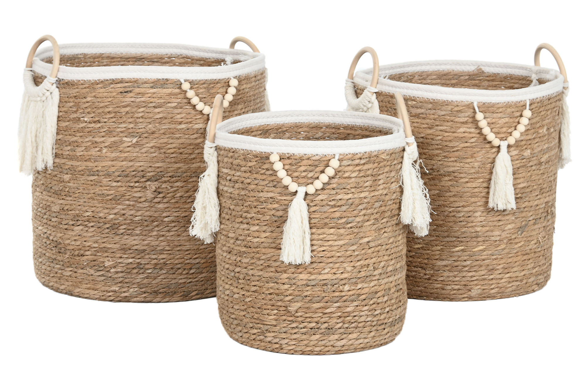 CESTA FIBRA CUERDA 38X38X41 NATURAL 4