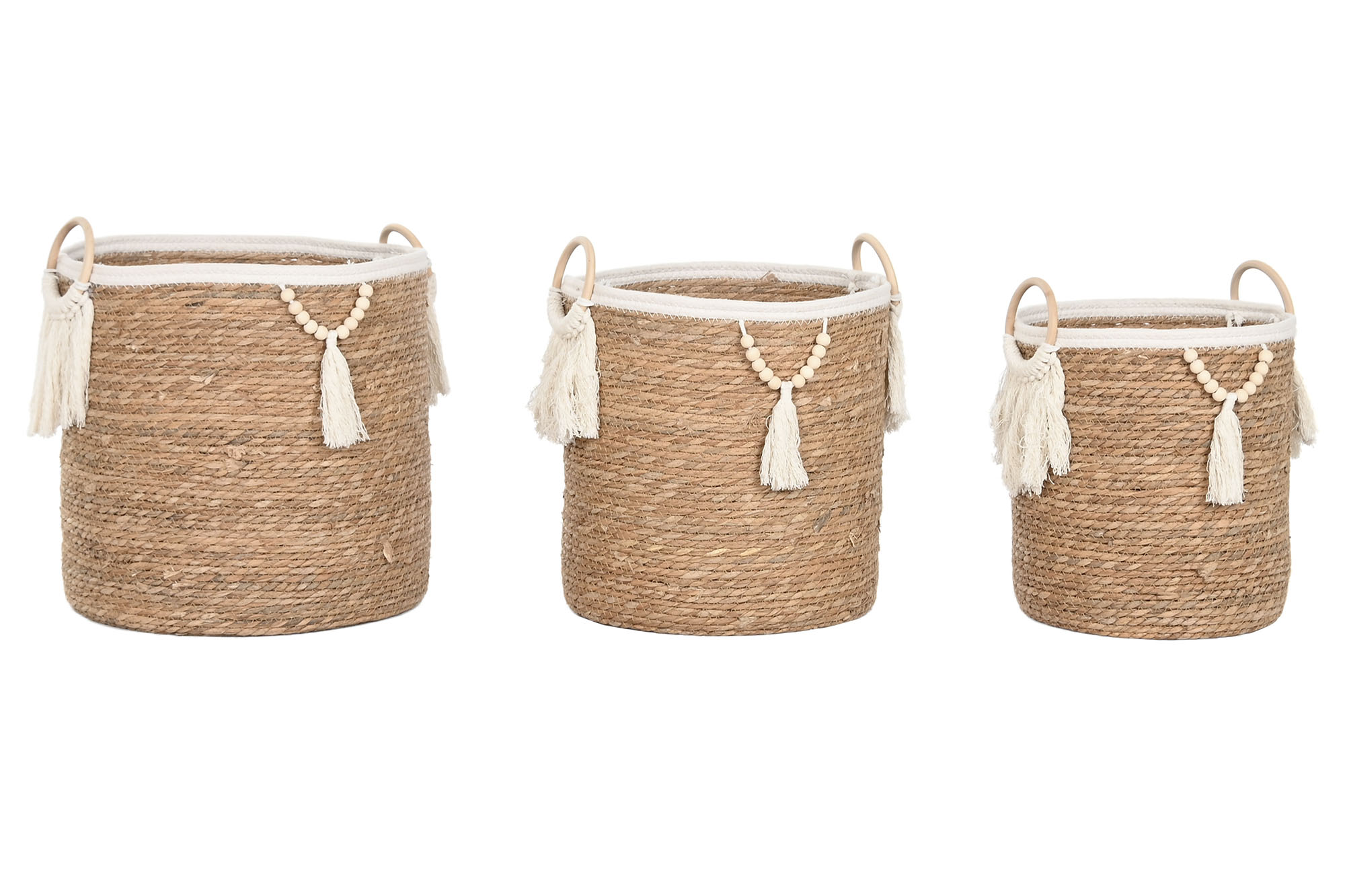 CESTA FIBRA CUERDA 38X38X41 NATURAL