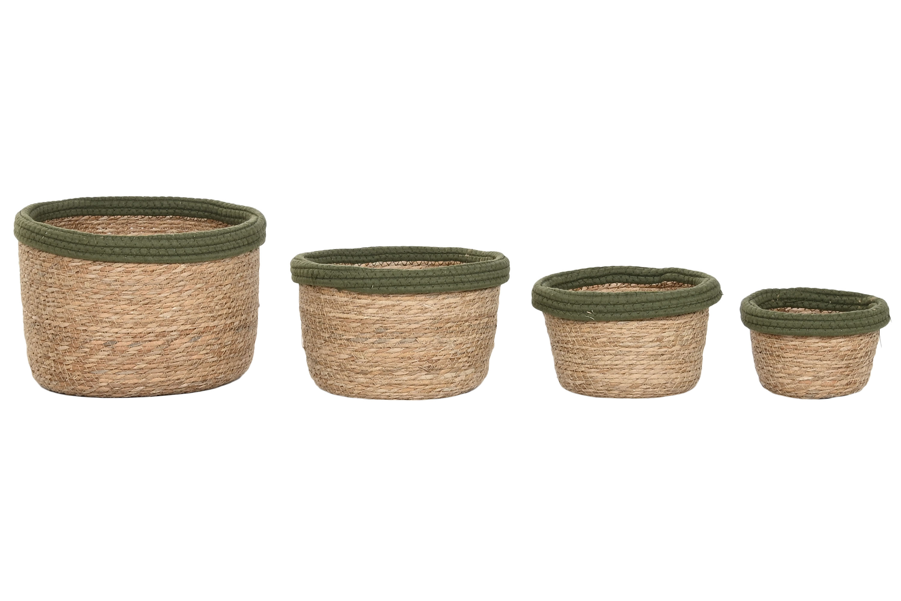 CESTA  FIBRA ALGODON 22X22X15 VERDE