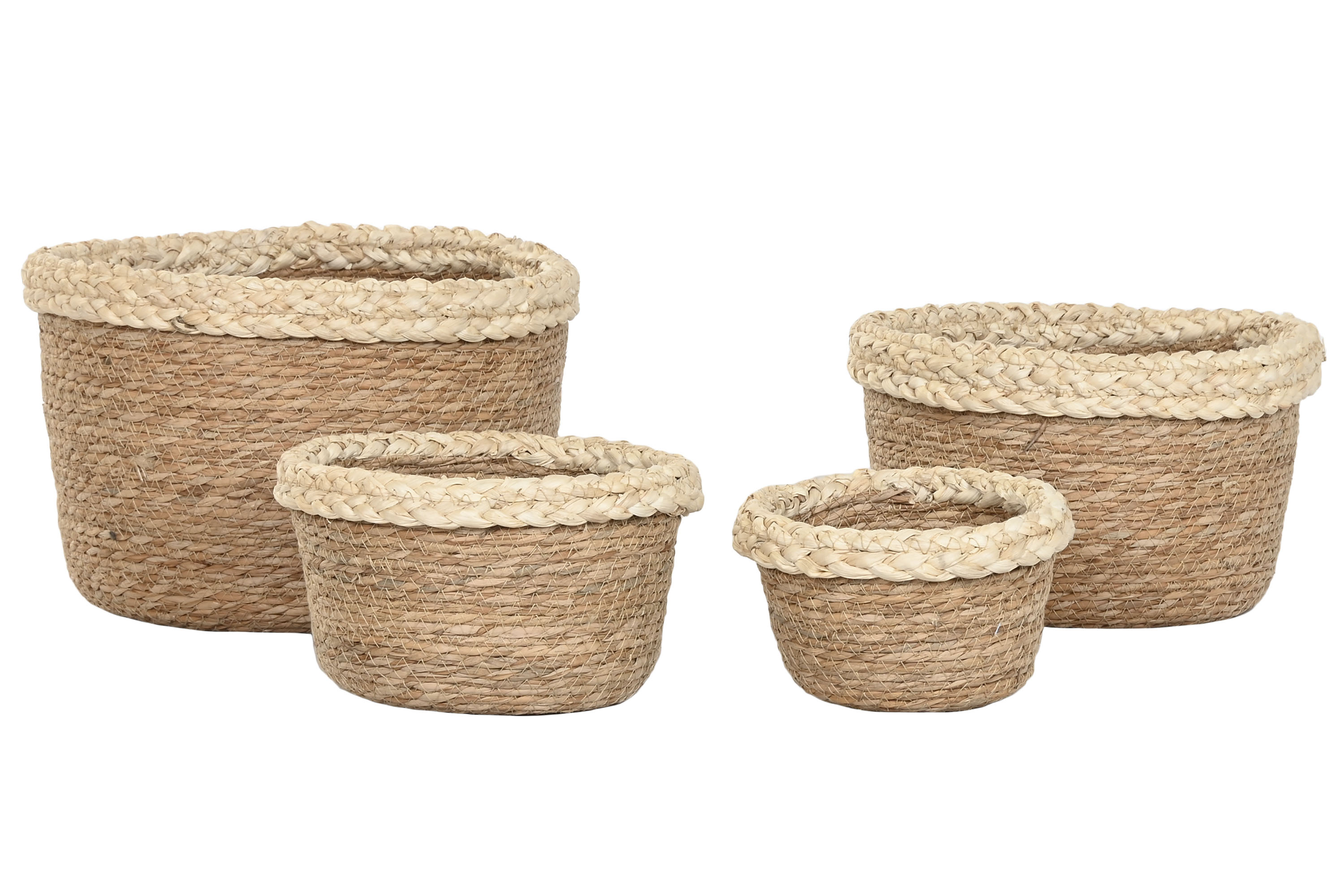 CESTA FIBRA 23X23X14CM  NATURAL 4