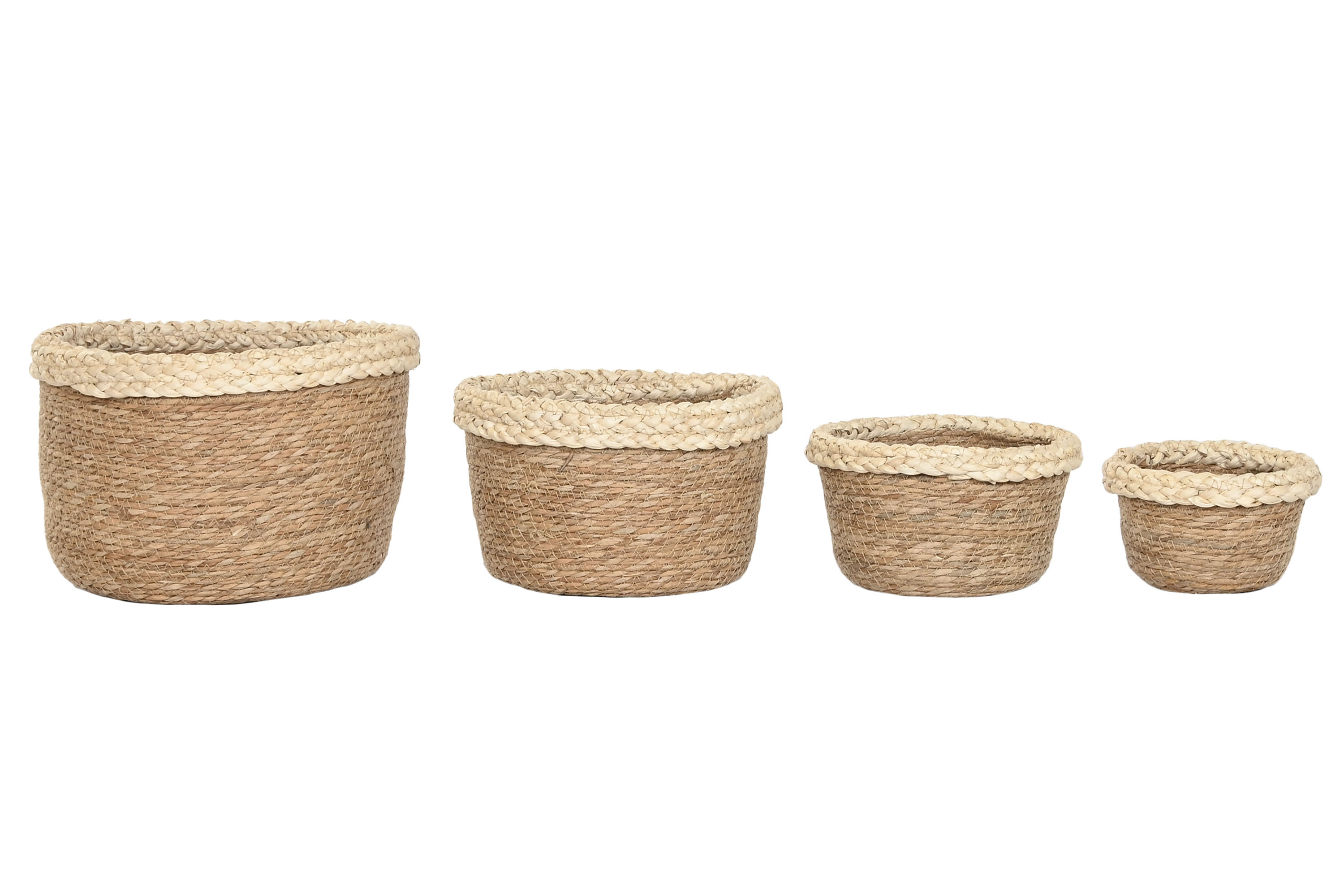 CESTA FIBRA 23X23X14CM  NATURAL