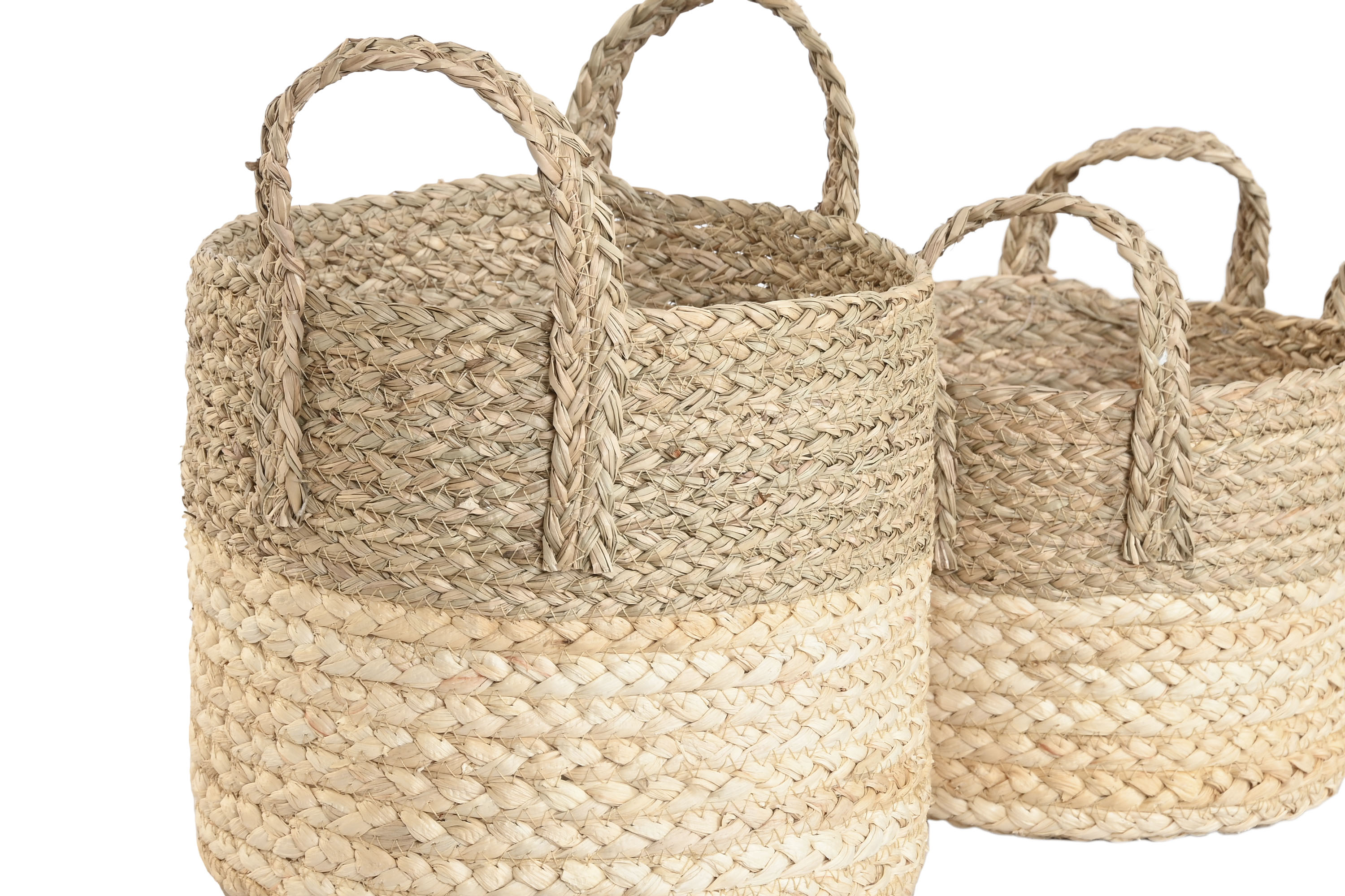 CESTA FIBRA ALGODON 28X28X32 CREMA 2