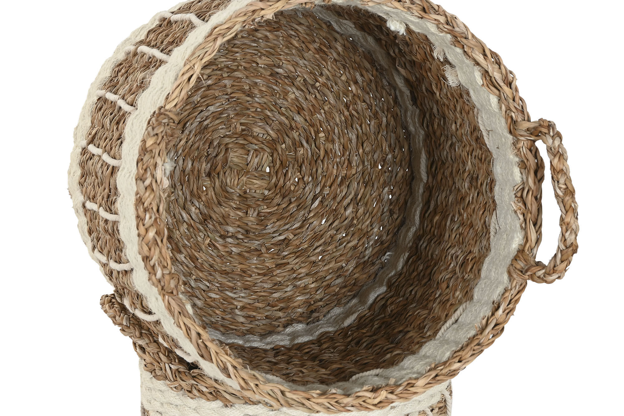 CESTA SEAGRASS YUTE 24X24X34CM NATURAL 3