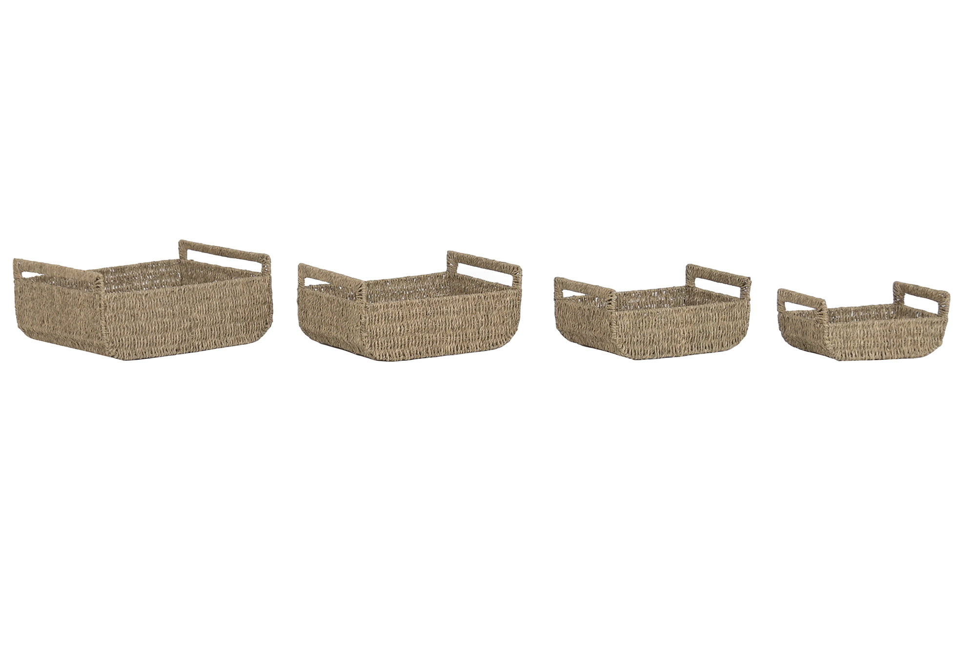 CESTA  SEAGRASS METAL 19X29X14 NATURAL