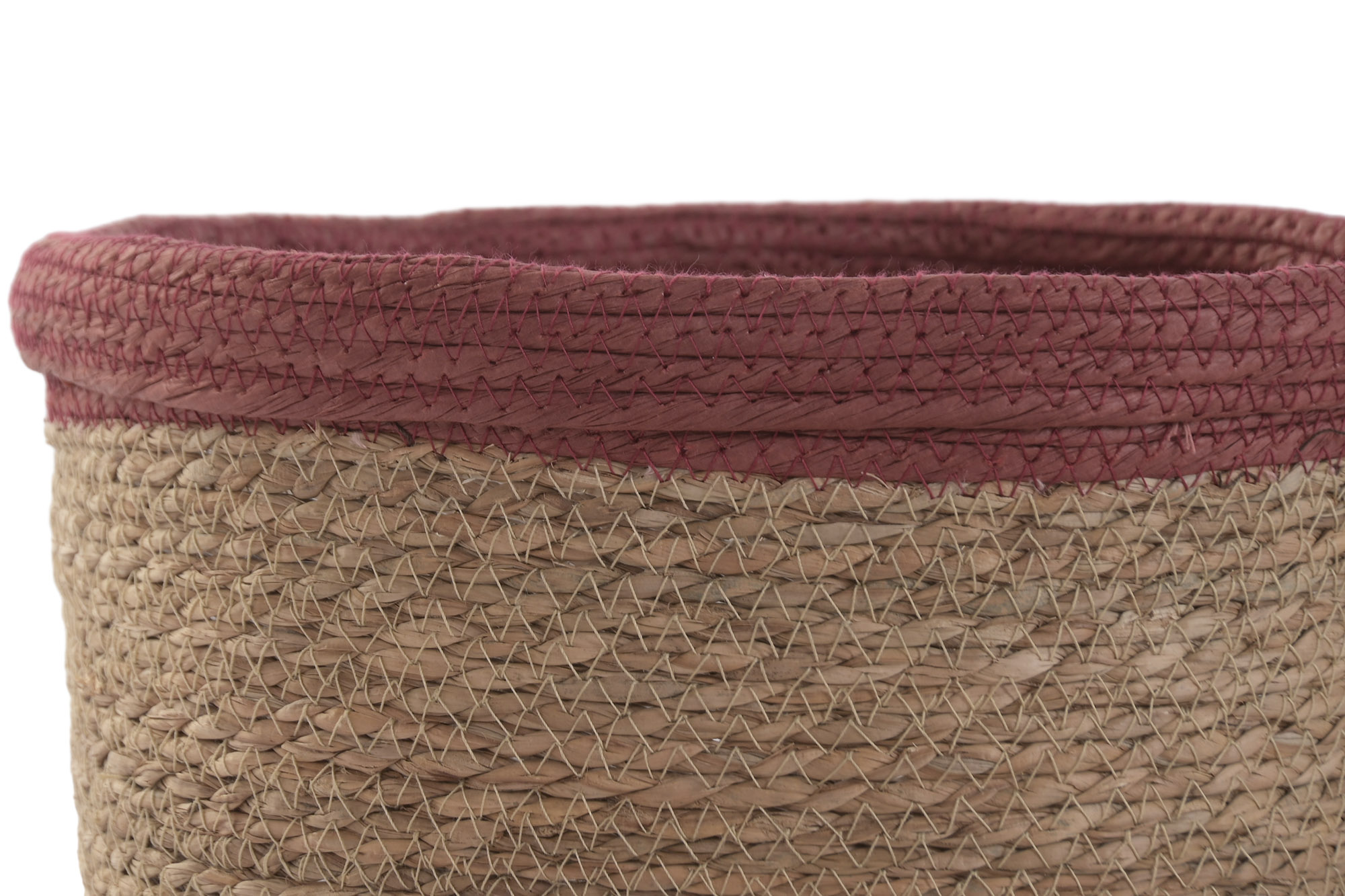 CESTA FIBRA ALGODON 24X24X18CM GRANATE 2