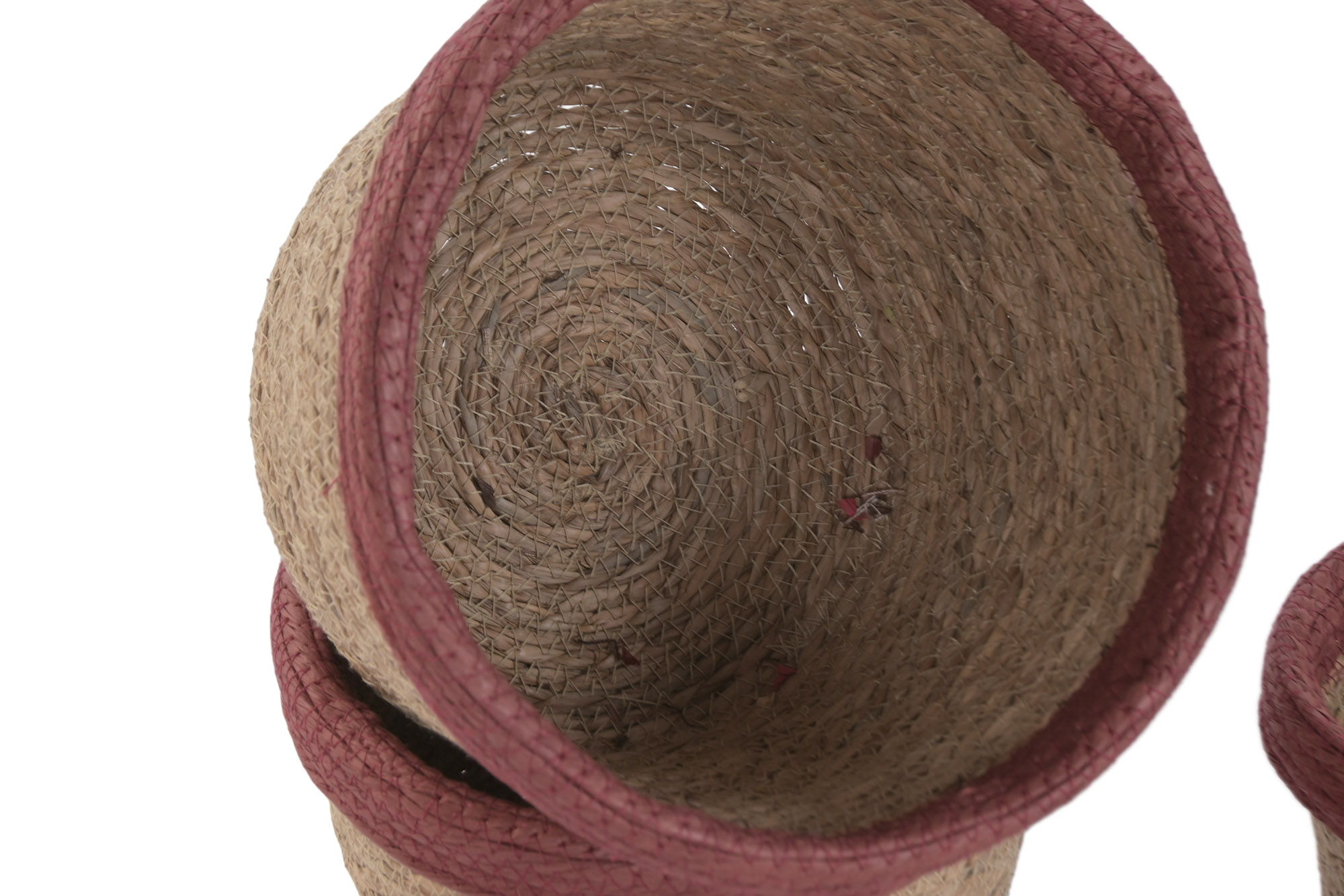 CESTA FIBRA ALGODON 31X31X20 GRANATE 3
