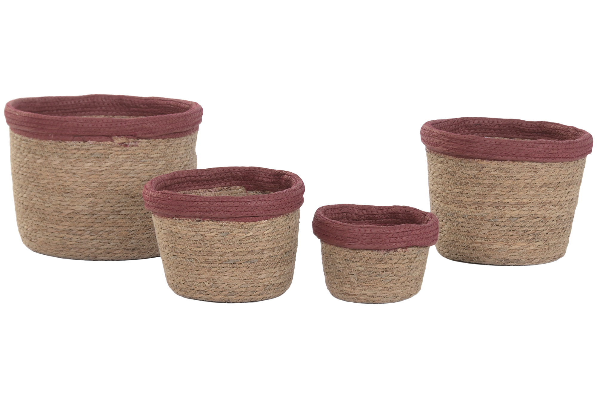 CESTA FIBRA ALGODON 24X24X18CM GRANATE 4