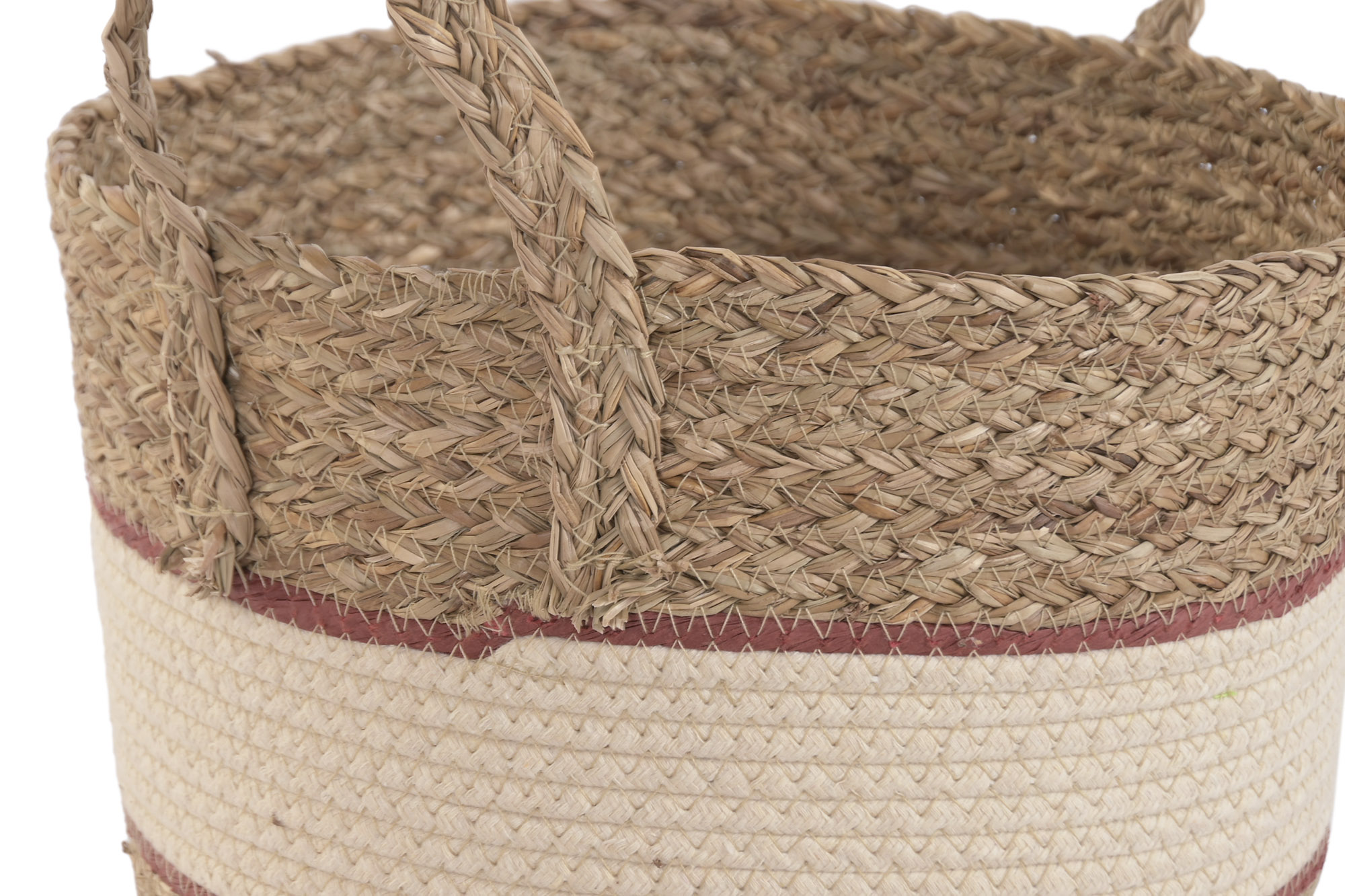 CESTA FIBRA ALGODON 28X28X32 MELOCOTON 3