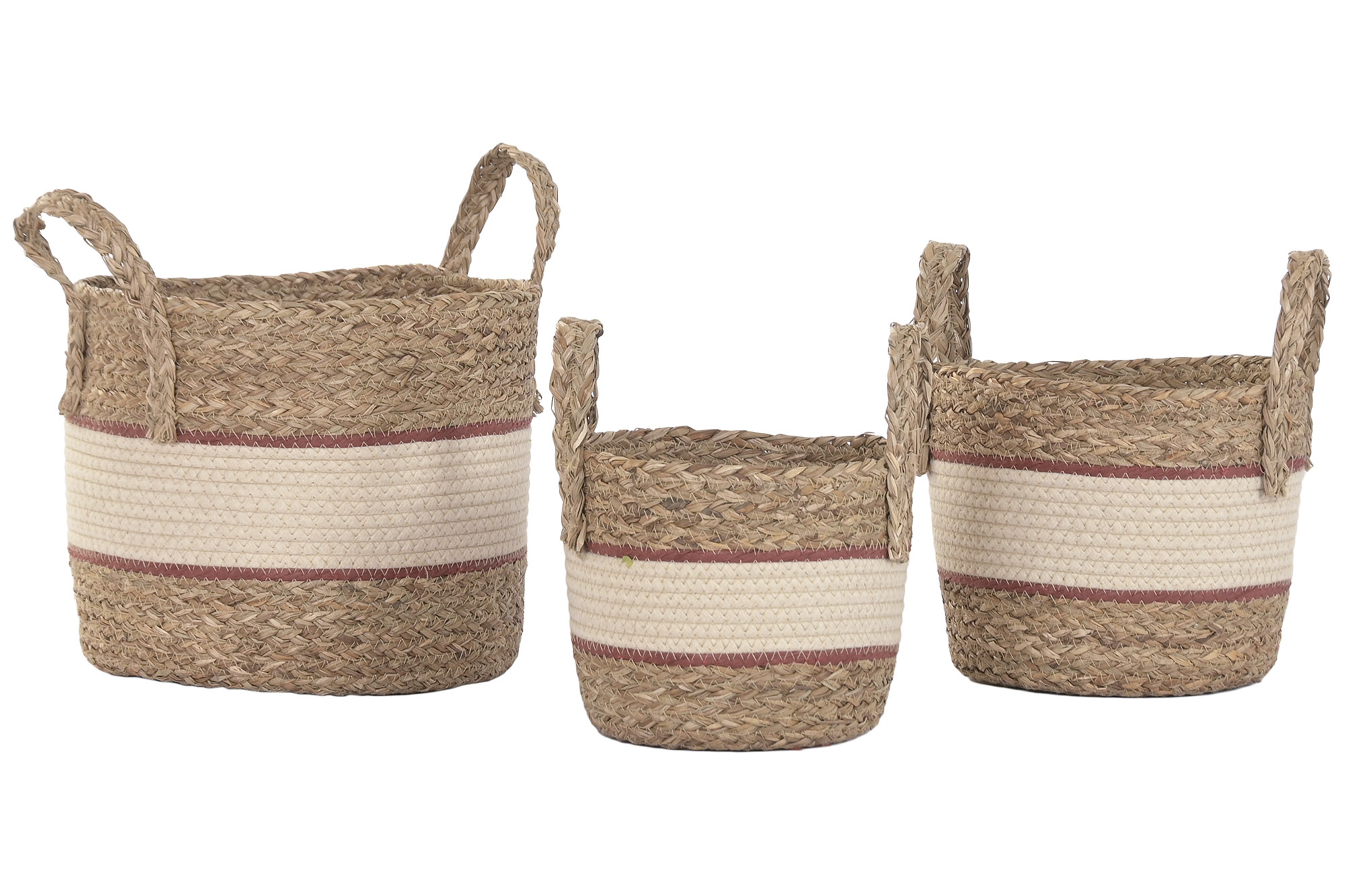 CESTA FIBRA ALGODON 28X28X32 MELOCOTON 4