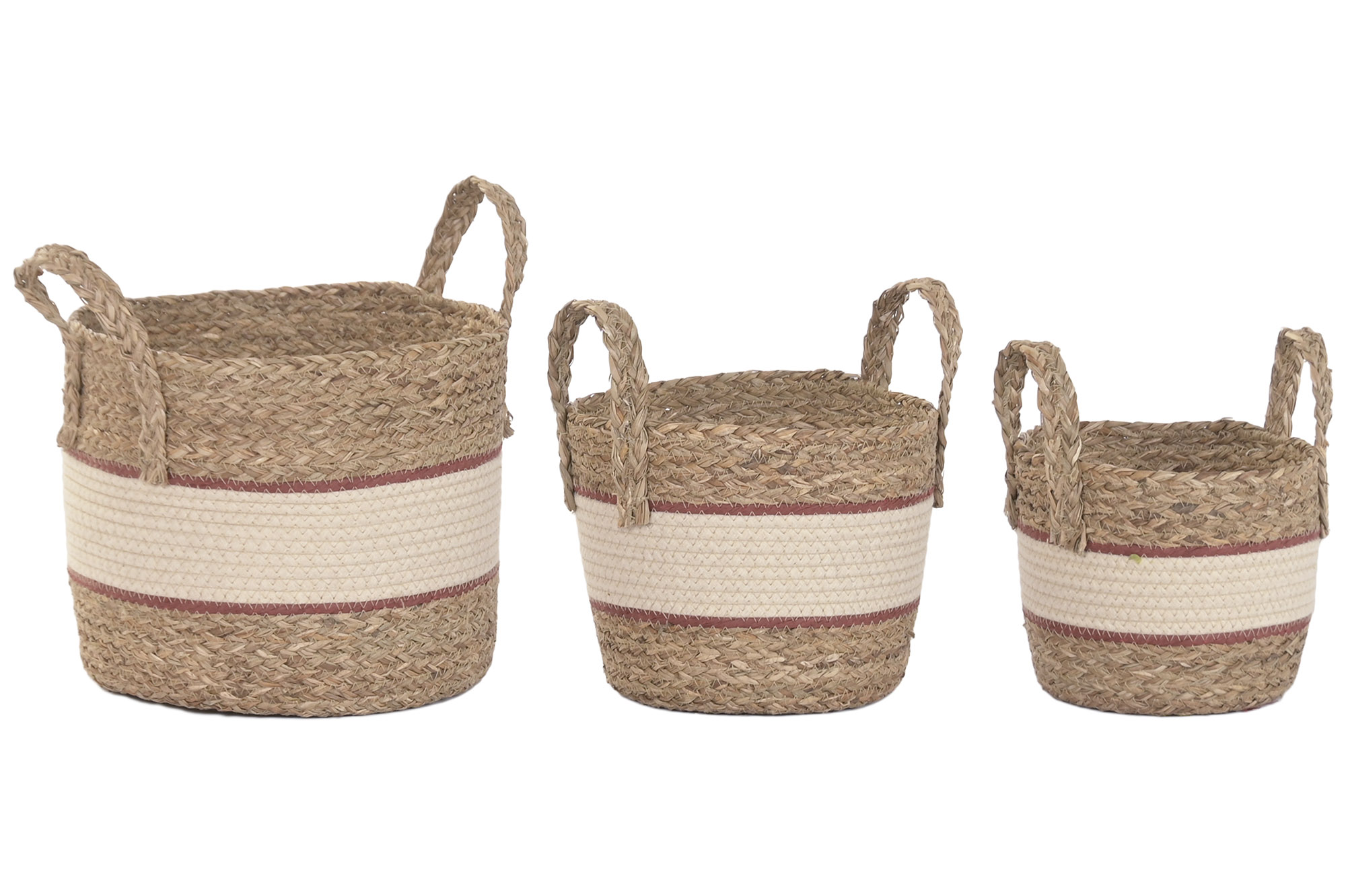 CESTA FIBRA ALGODON 28X28X32 MELOCOTON