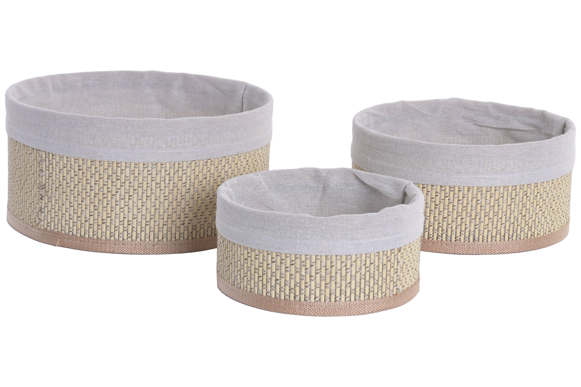 CESTA  BAMBU 25X25X12 NATURAL 2