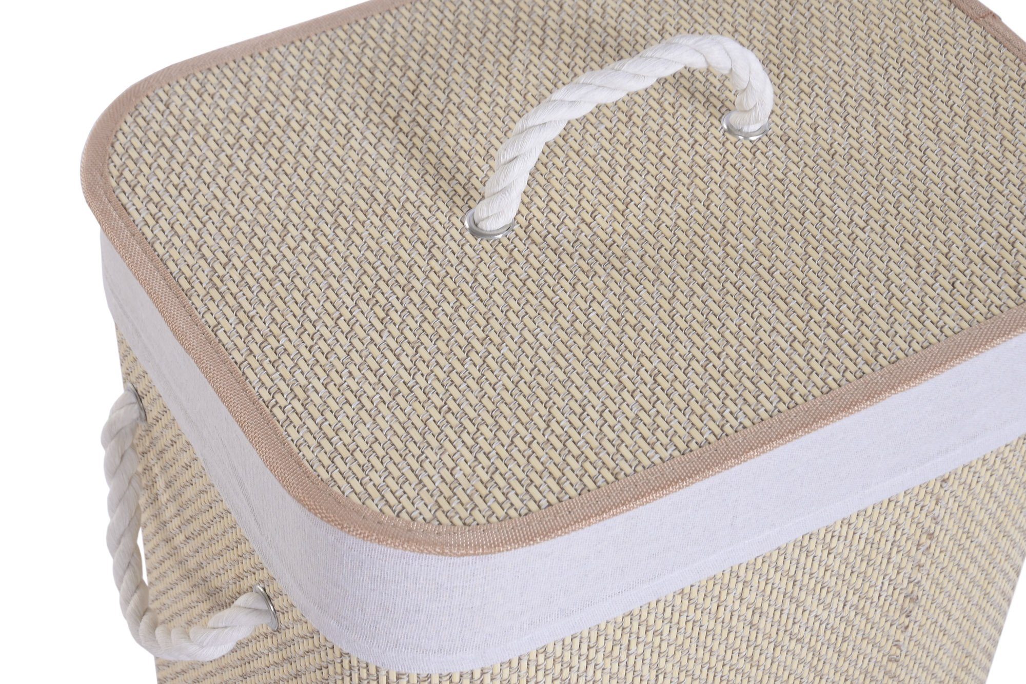 CESTA ROPA BAMBU 30X40X60 PLEGABLE NATURAL 2