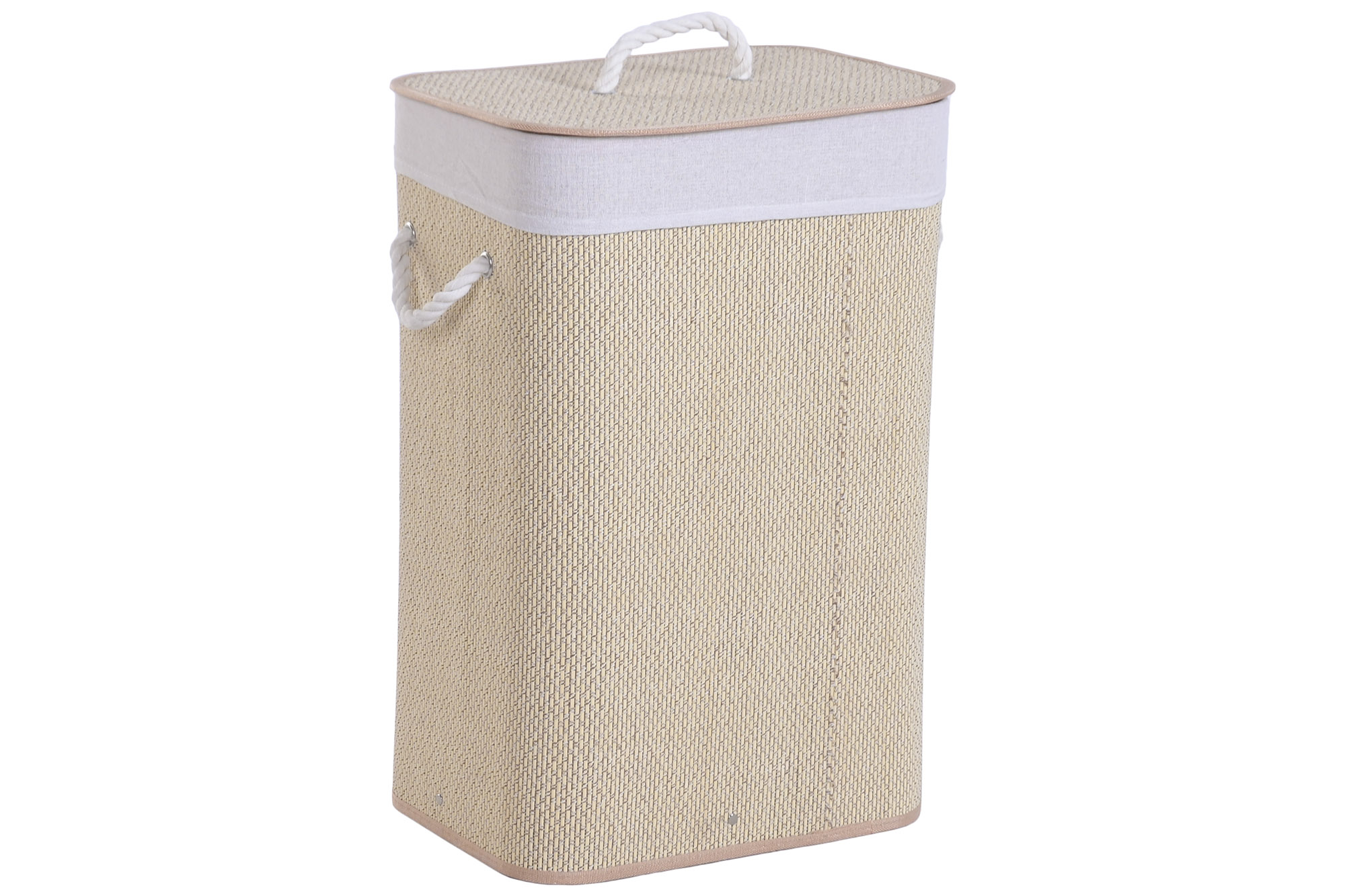CESTA ROPA BAMBU 30X40X60 PLEGABLE NATURAL