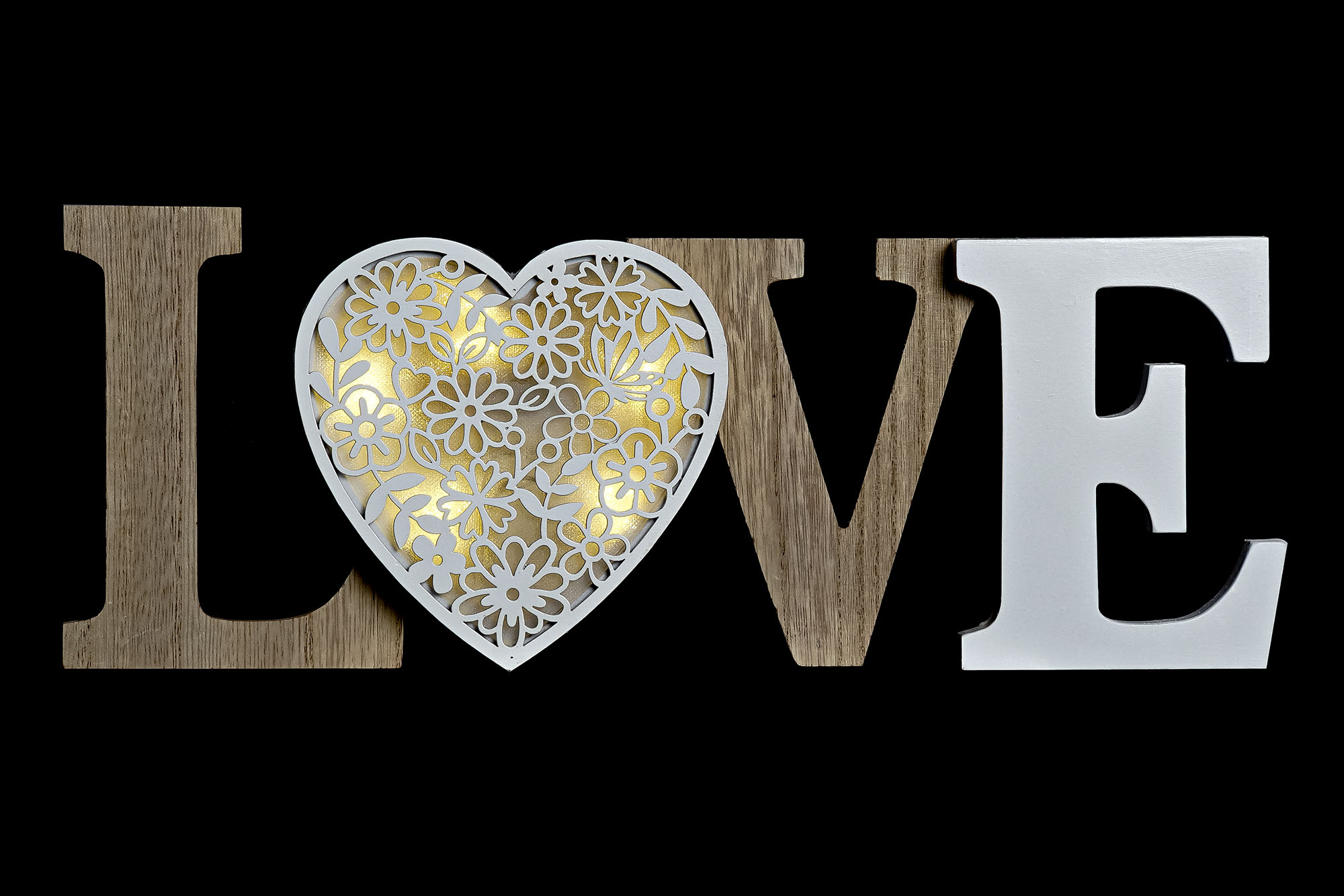 DECORACION LUMINOSA LED MDF 42,5X4X15 HOME 2