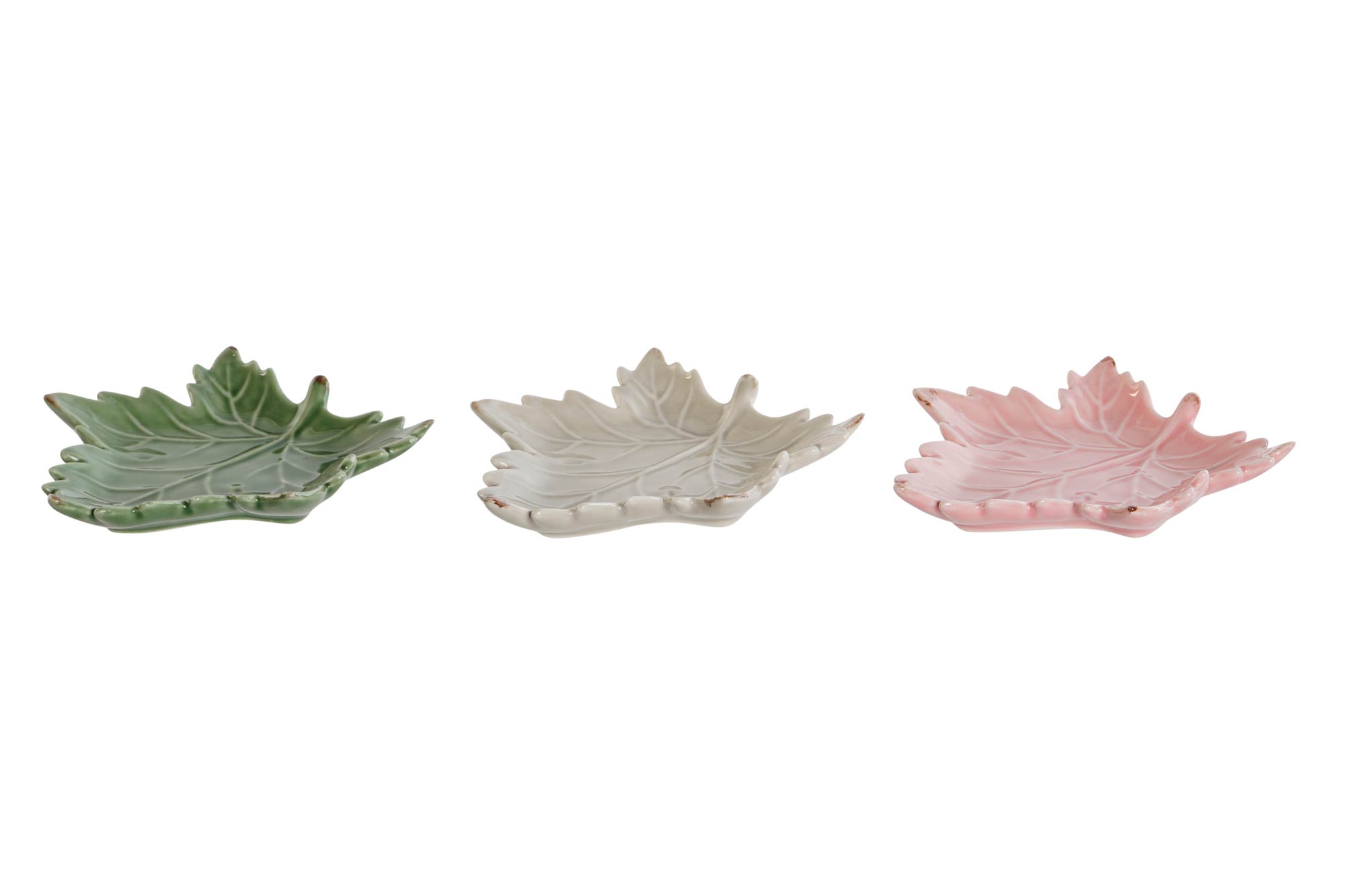 BANDEJA VACIABOLSILLOS PORCELANA 14X12X2 HOJA ROSA