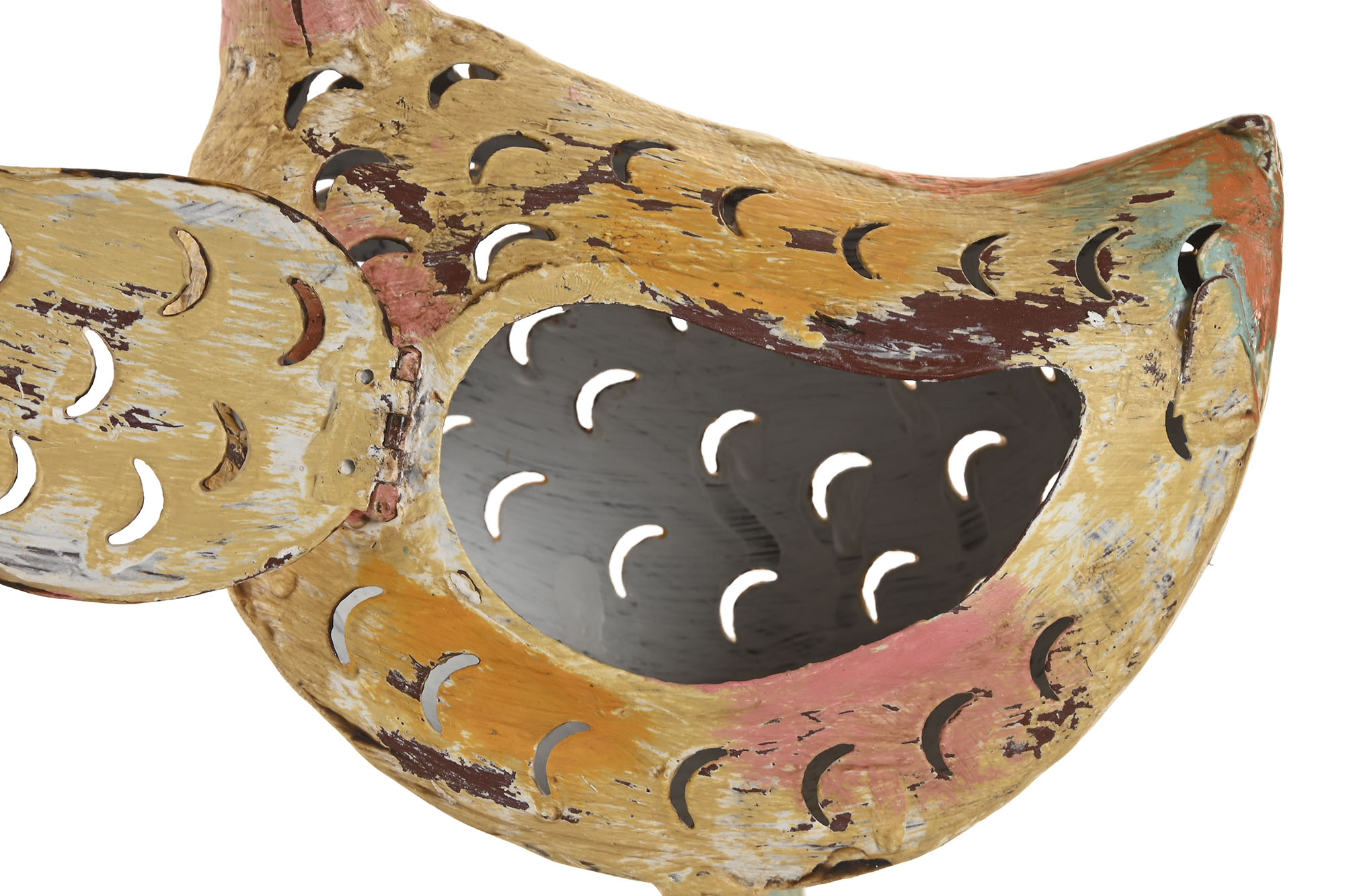 DECORACION METAL 21X18X32 PATO CREMA 3