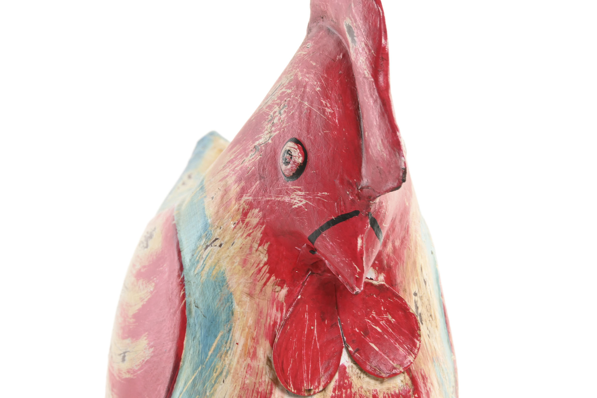 DECORACION METAL 26X15X24 GALLINA ROJO 2