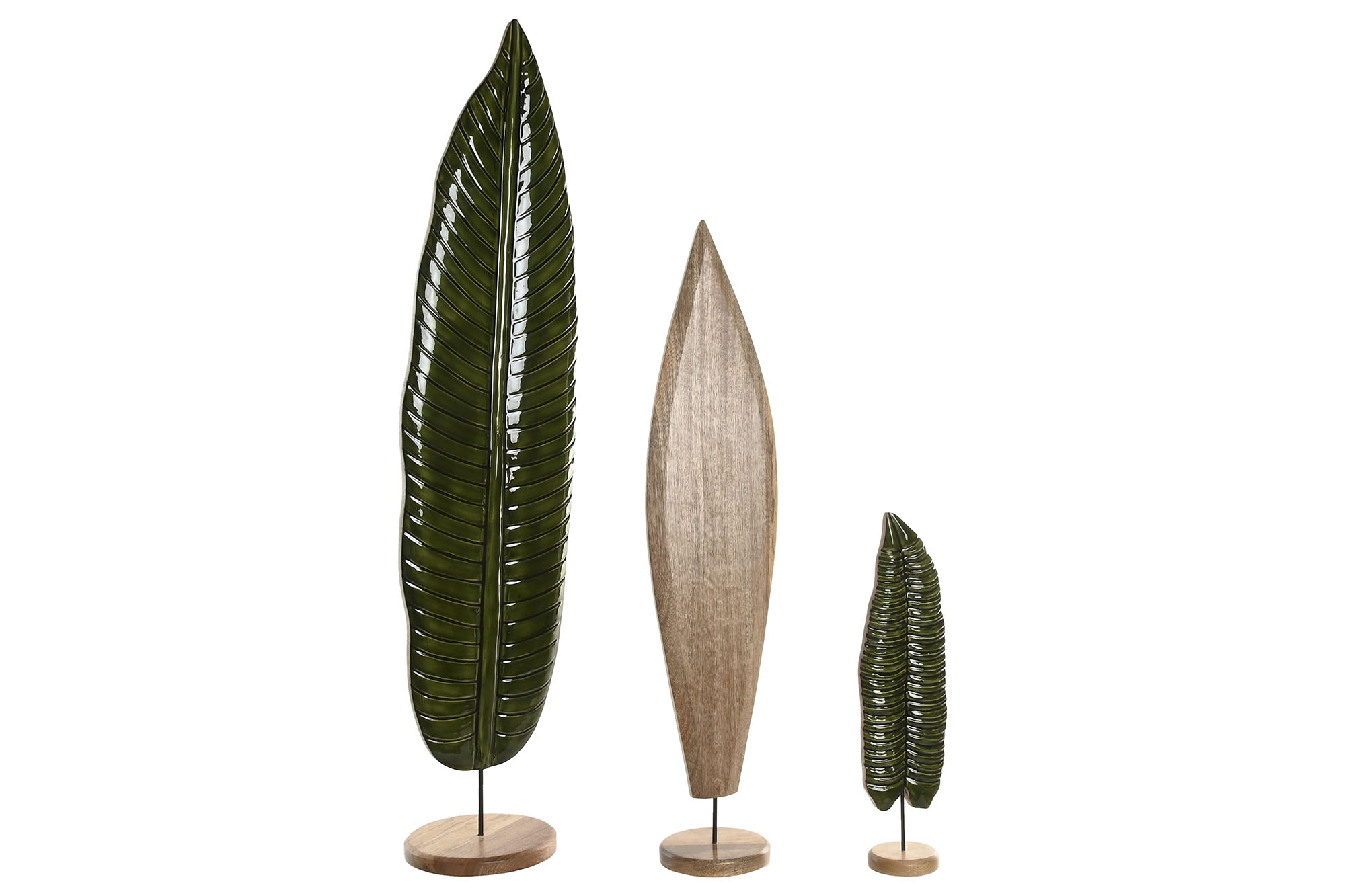 DECORACION  MANGO METAL 22X25X110 HOJA LACADO 4