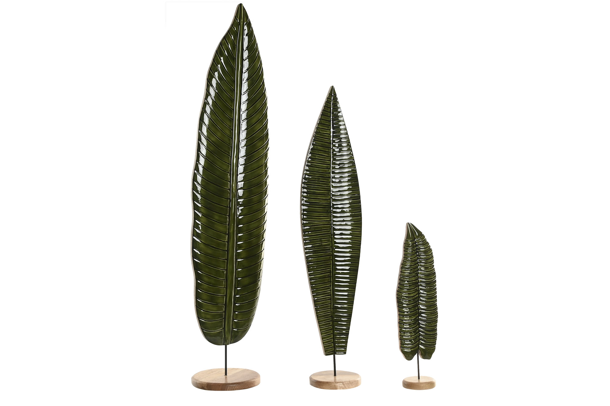 DECORACION  MANGO METAL 22X25X110 HOJA LACADO