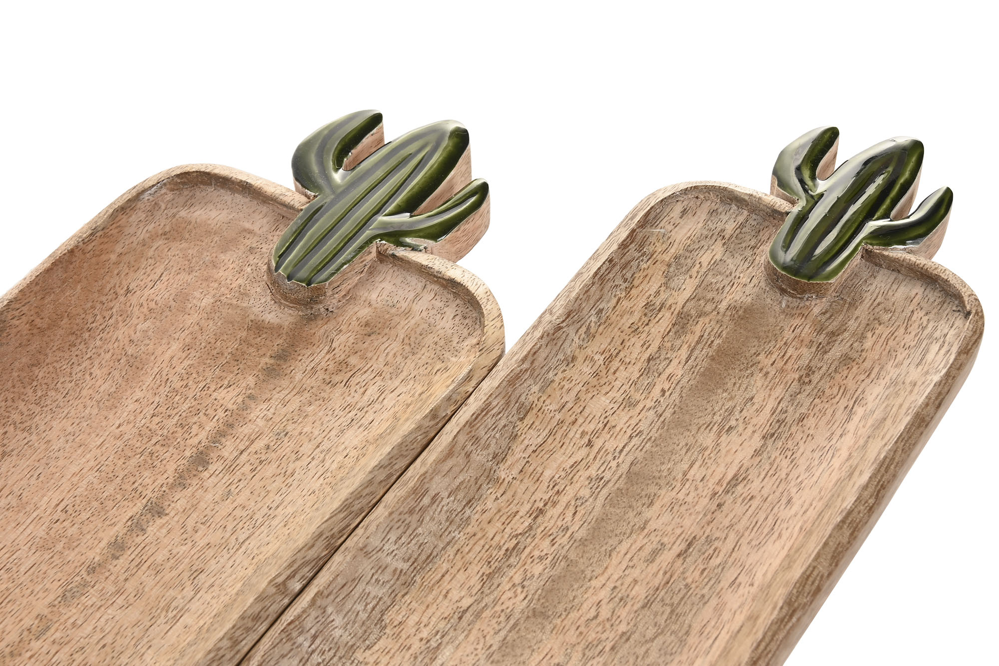 CENTRO MESA MANGO 33X10X2,5 CACTUS MARRON 2