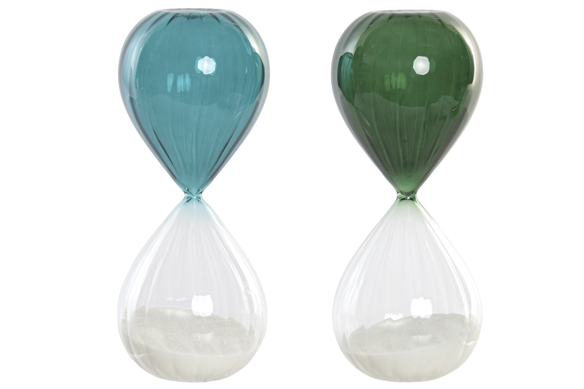 RELOJ DE ARENA CRISTAL 8X8X20 TURQUESA