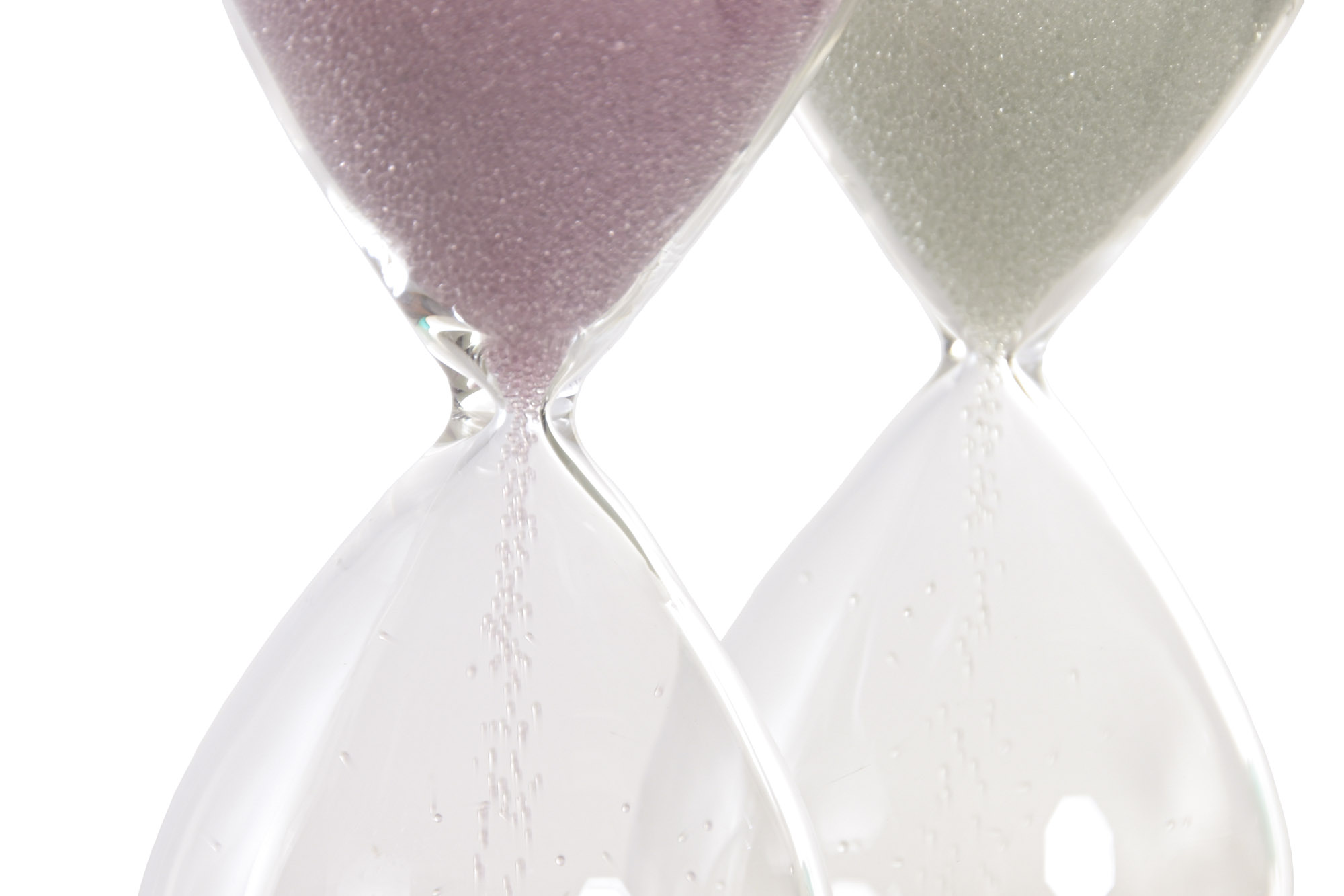 RELOJ DE ARENA CRISTAL 6,5X6,5X16CM ROSA 3