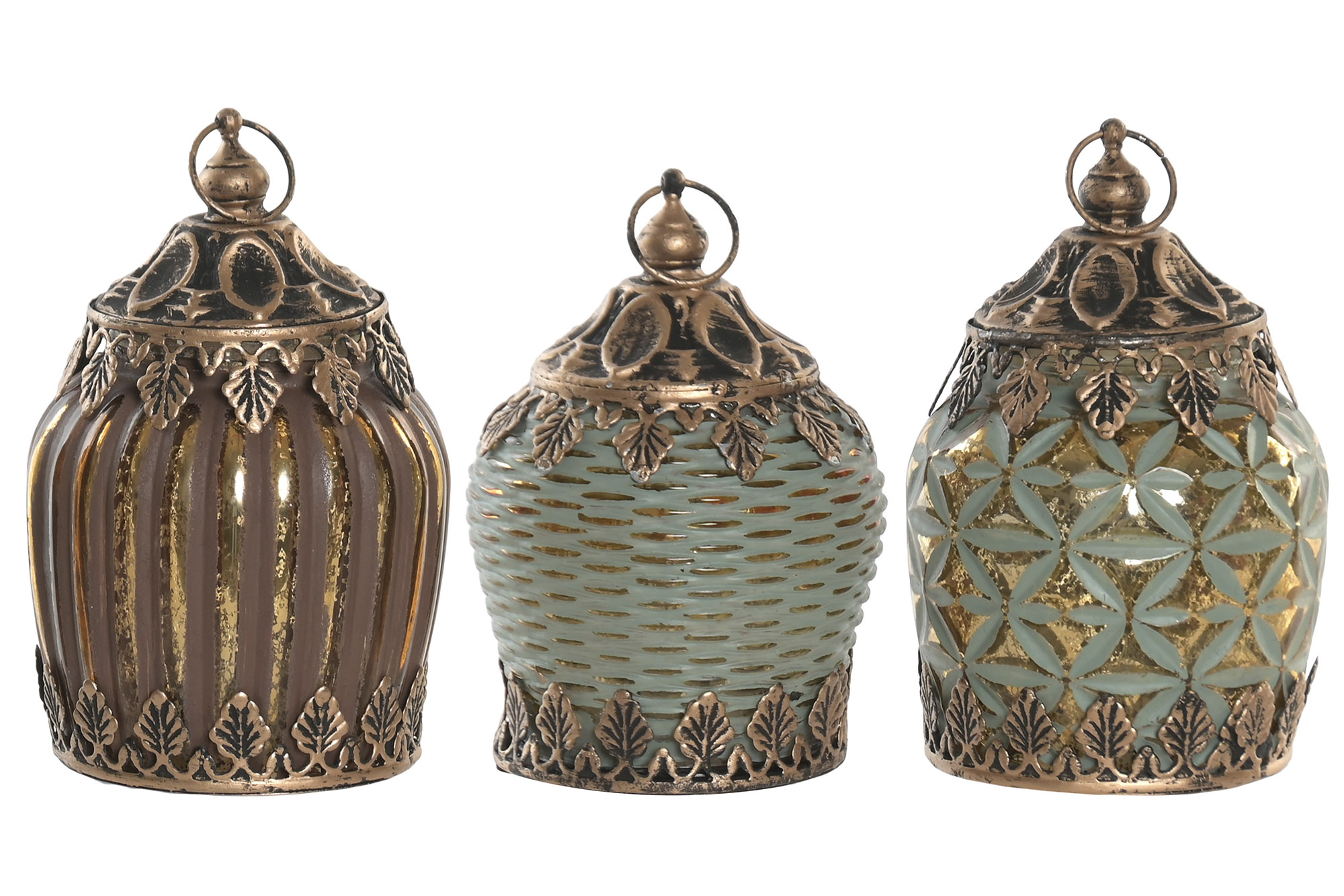 DECORACION LUMINOSA LED 8X8X13 2xAAA RAYAS AQUA