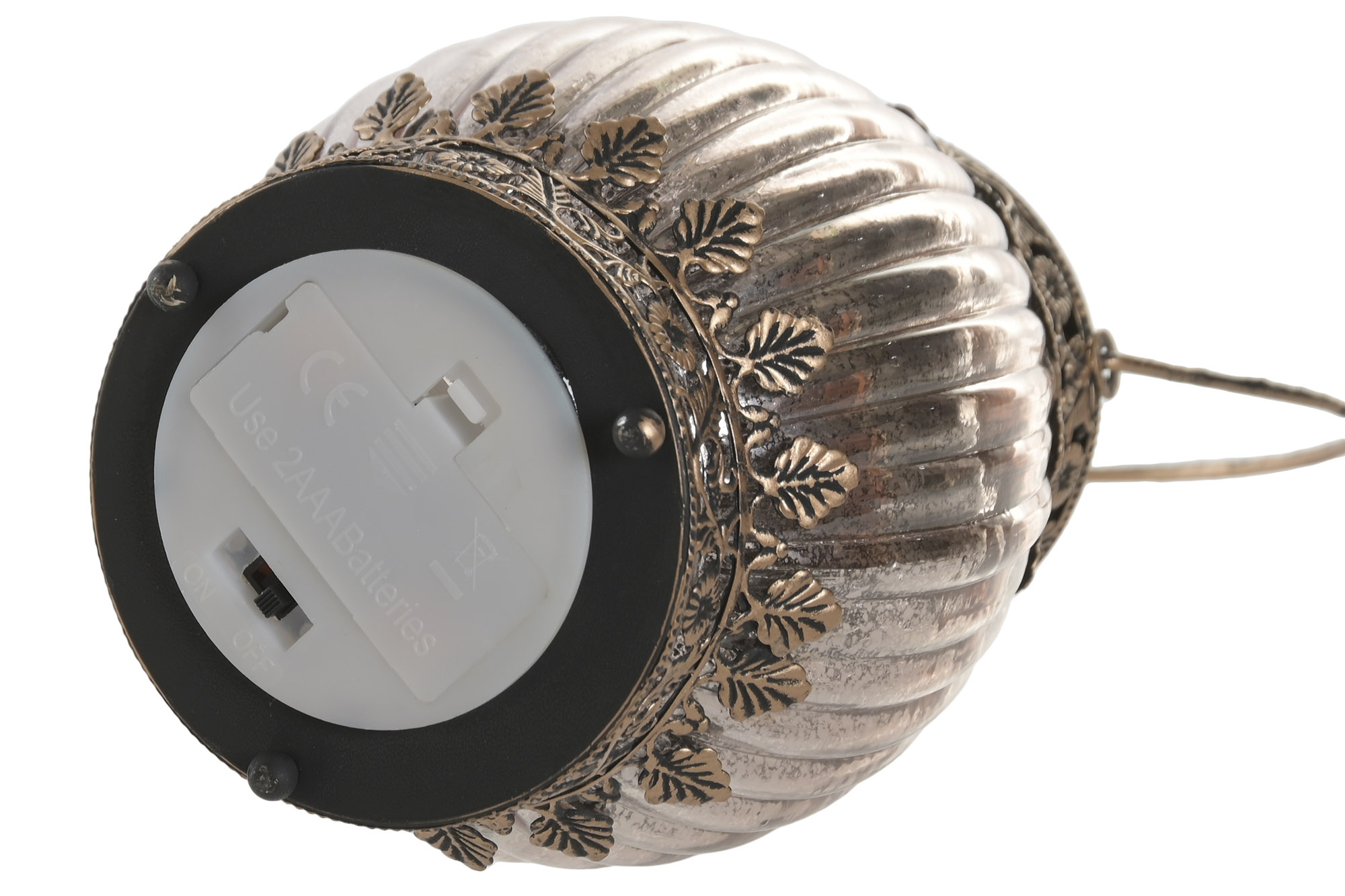 DECORACION LUMINOSA LED 11X11X19 2xAAA BRONCE 4