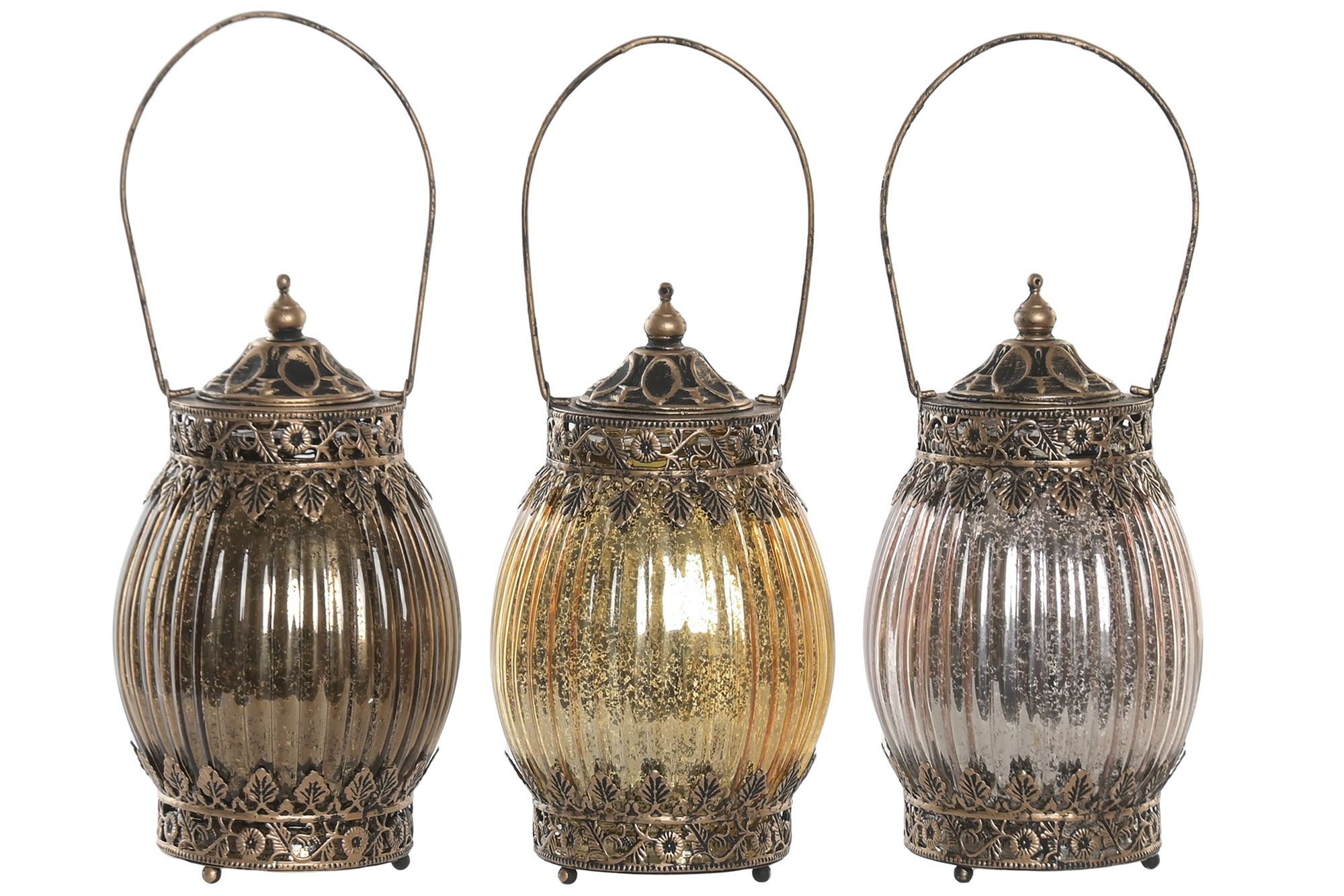 DECORACION LUMINOSA LED 11X11X19 2xAAA BRONCE