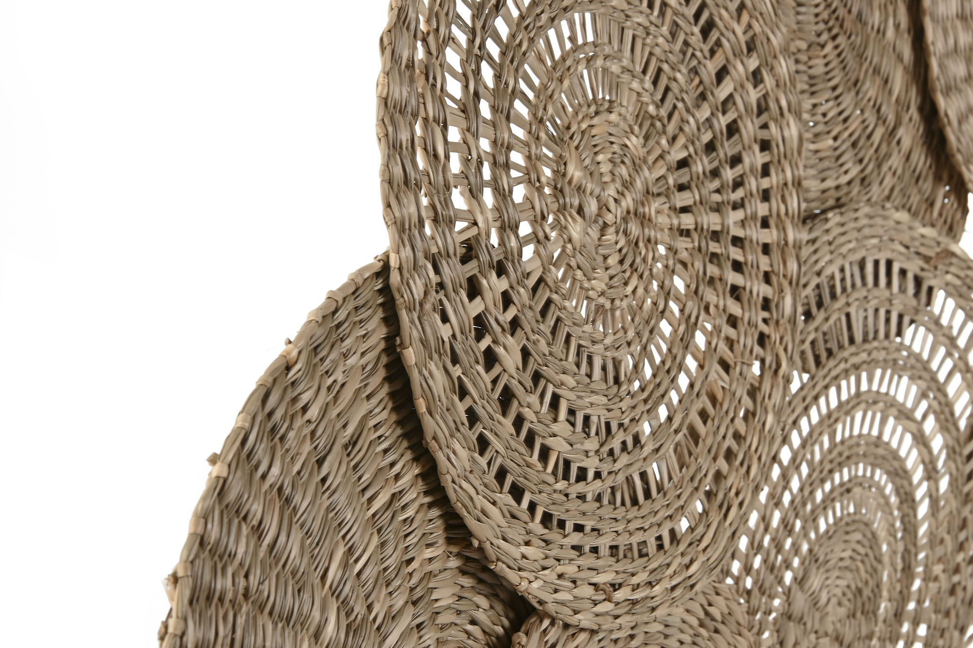 DECORACION PARED FIBRA SEAGRASS 84X1X54 CIRCULOS 2