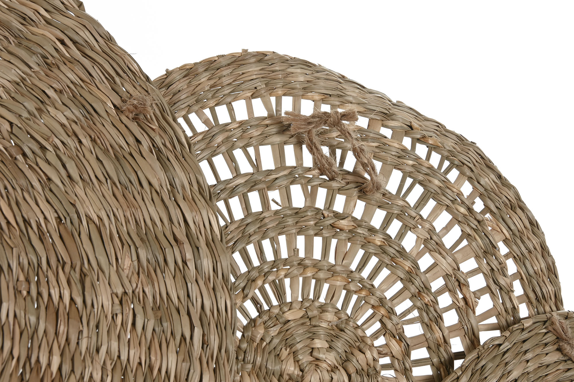 DECORACION PARED FIBRA SEAGRASS 84X1X54 CIRCULOS 3