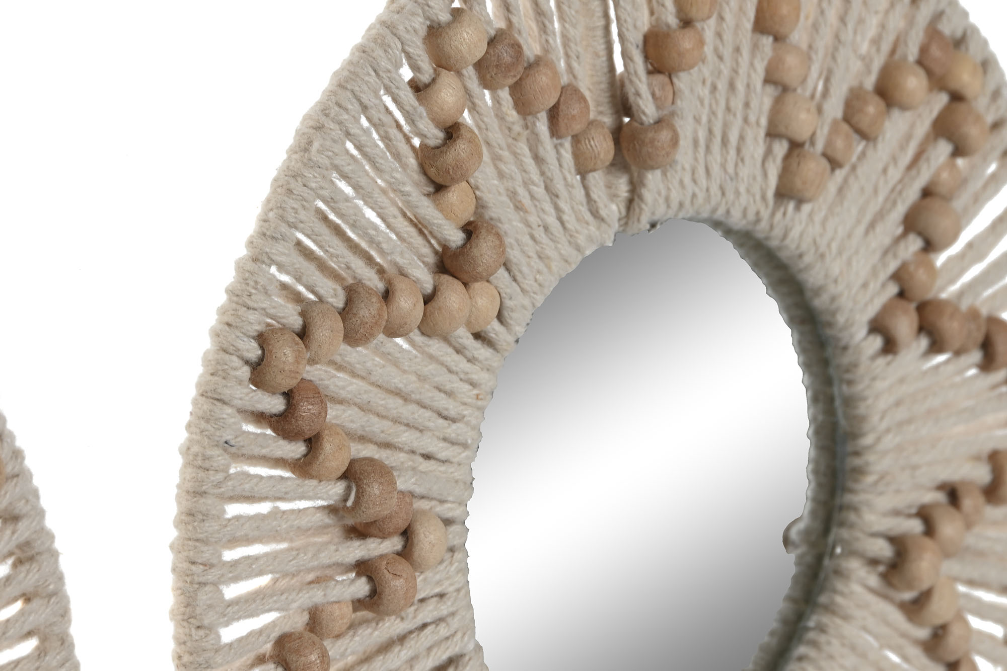 DECORACION PARED SET 3 ALGODON MDF 21X1X21 BLANCO 2