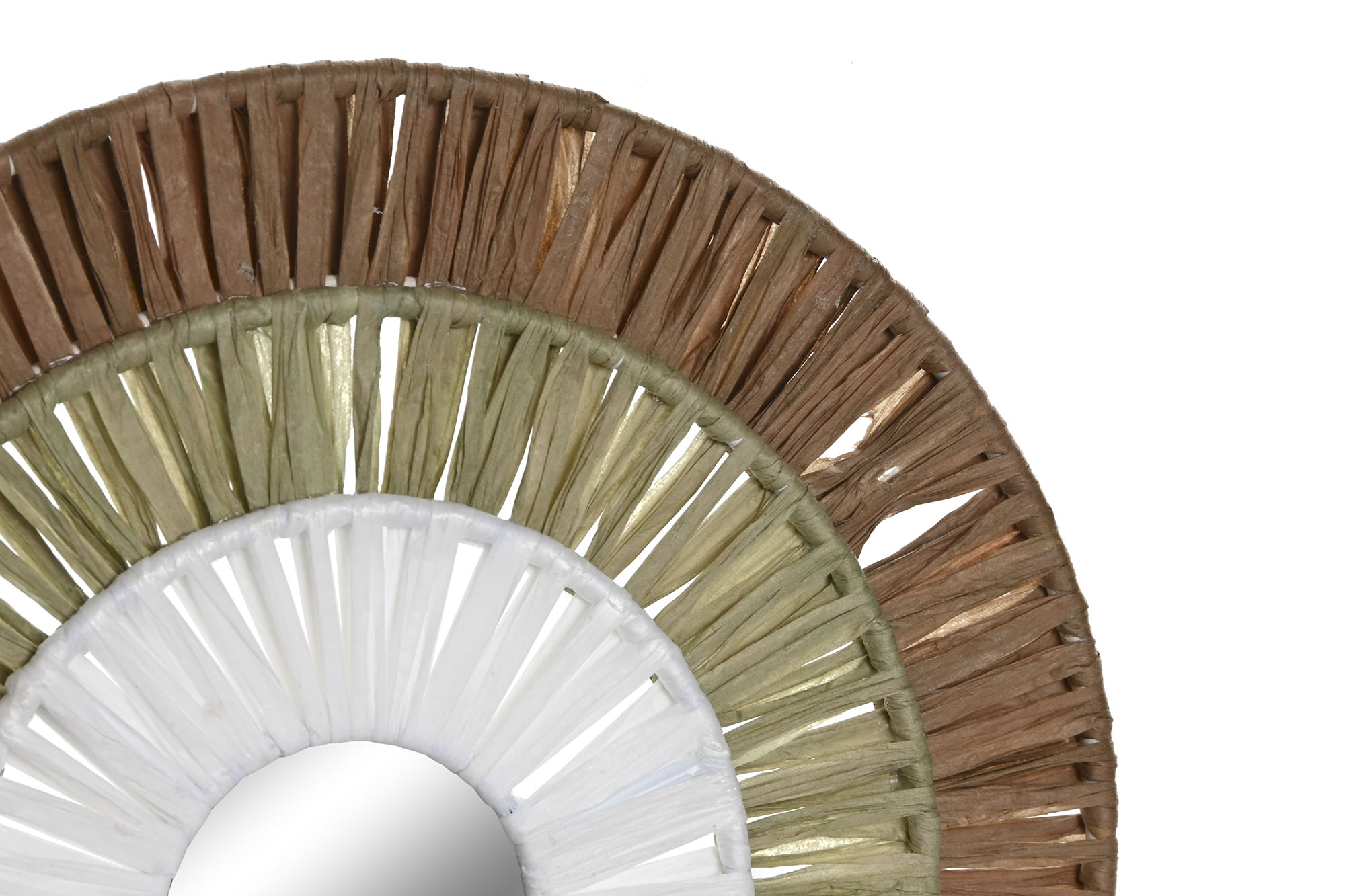 DECORACION PARED SET 3 RAFIA METAL 20X1X20 NATURAL 3