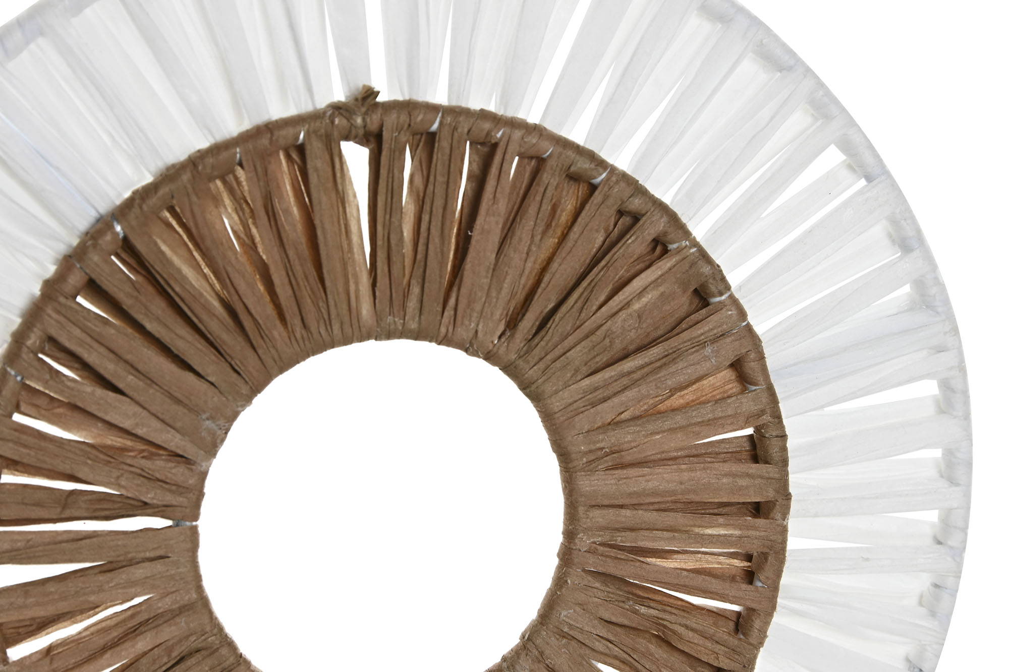 DECORACION PARED SET 3 RAFIA METAL 25X1X25 NATURAL 3